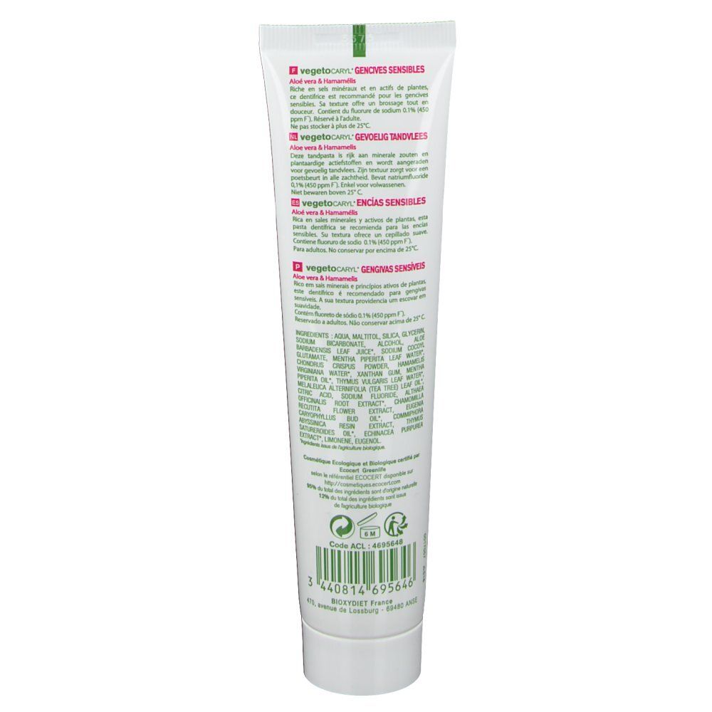 vegetoCARYL® Dentifrice gencives sensibles