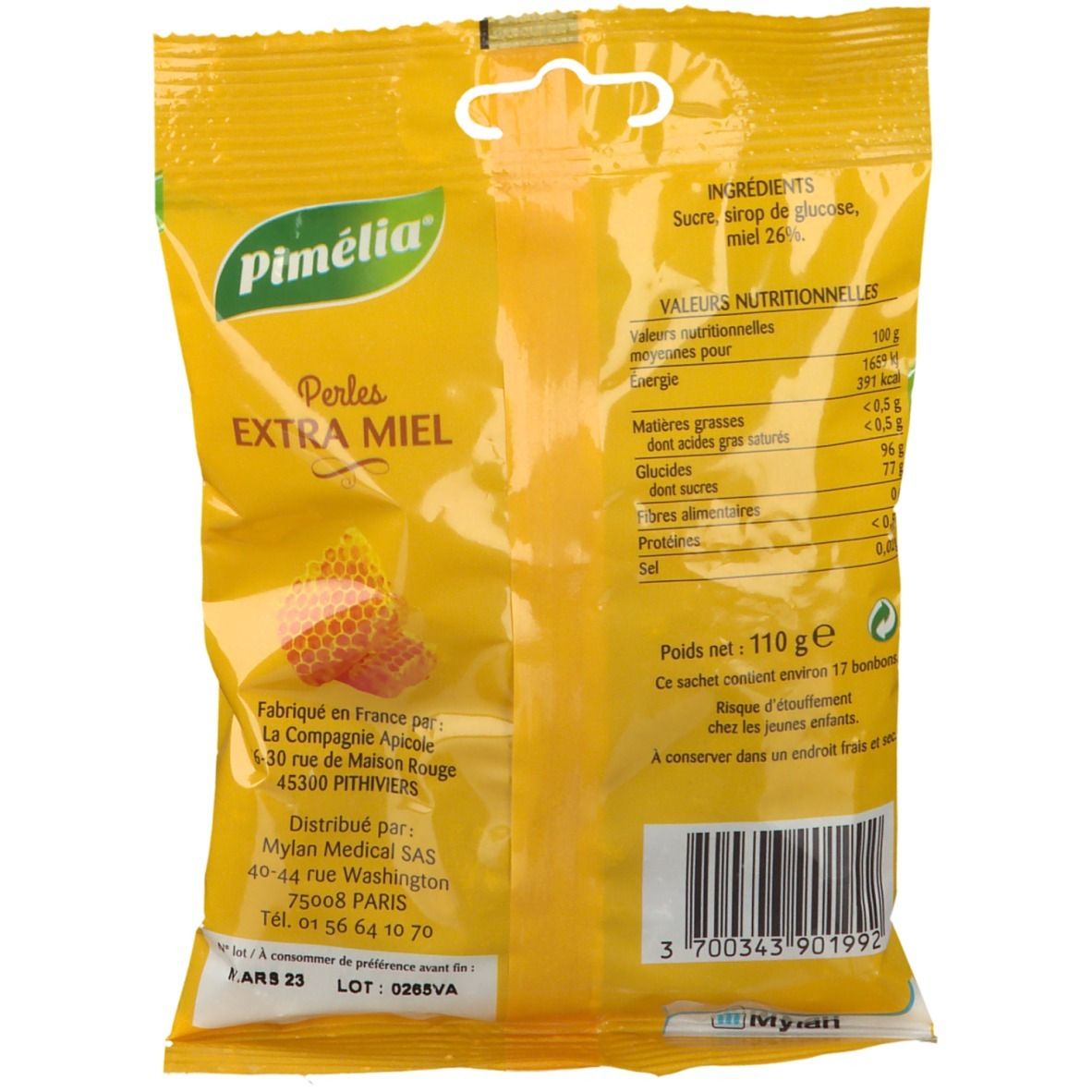 Pimélia Perles Extra Miel