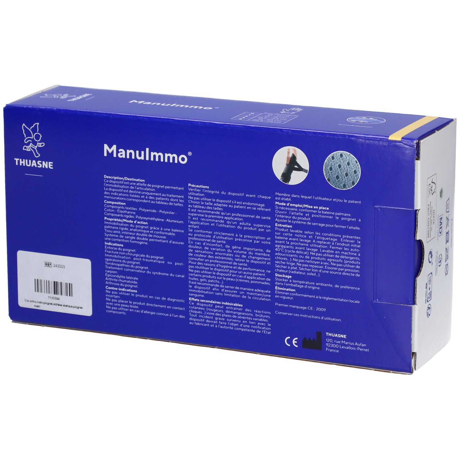 MANUIMMO - Attelle de poignet main d'immobilisation, rigide. gauche, taille 3