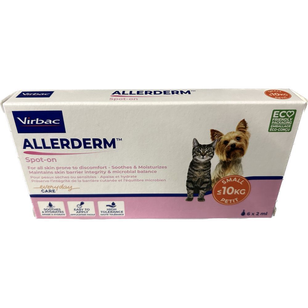 Allerderm® Spot on pour les chats et les petits chiens moins de 10 kg