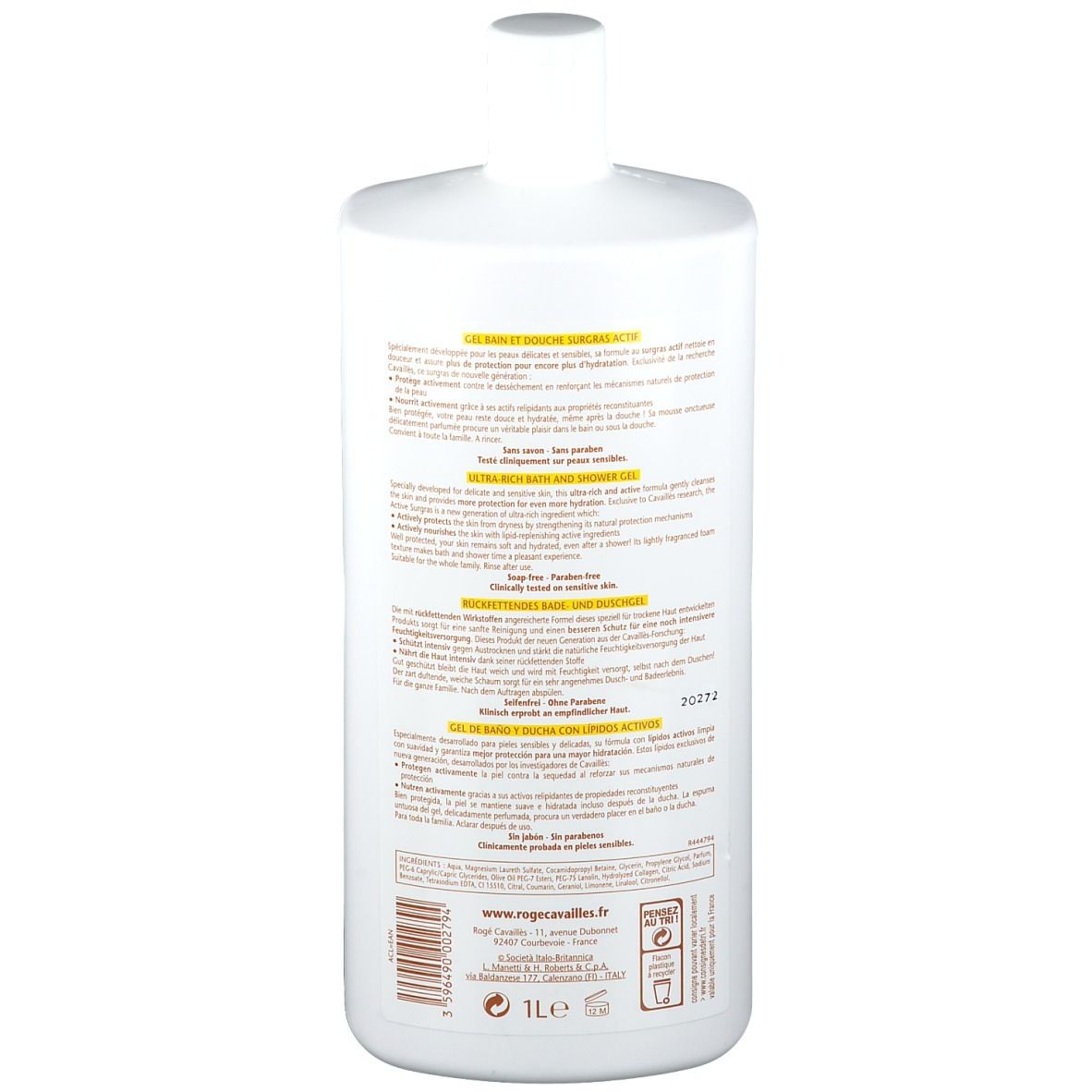 Rogé Cavaillès Surgras Actif Gel Bain et Douche