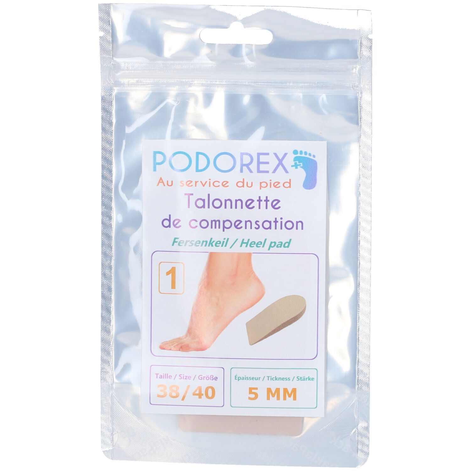 PODOREX TALONNETTE - Talonnette de compensation. taille 3, 5 mm