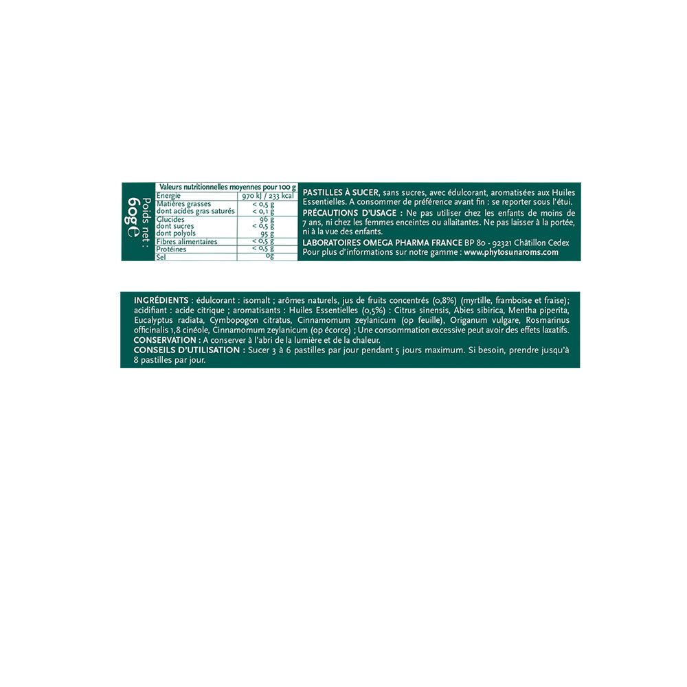 Gros plan sur les ingrédients et les informations nutritionnelles sur la boîte. Texte en français.