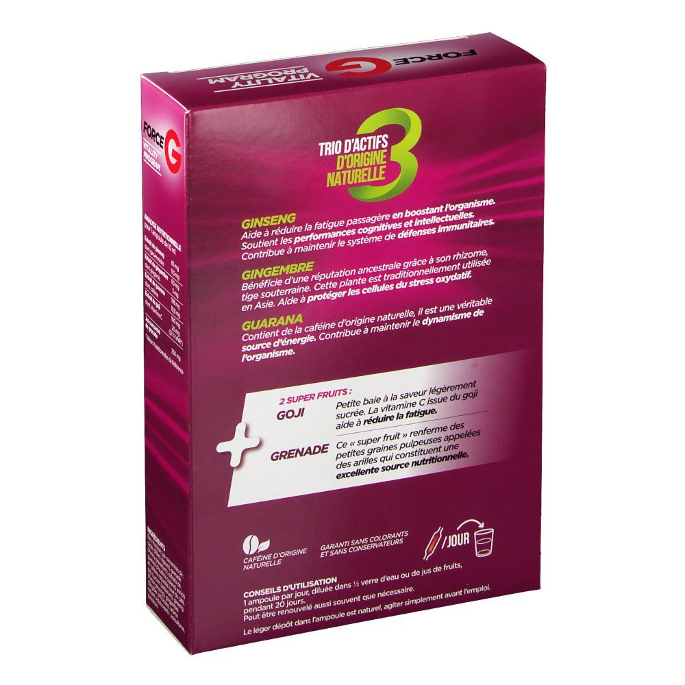 Nutrisanté FORCE G – VITALITY PROGRAM