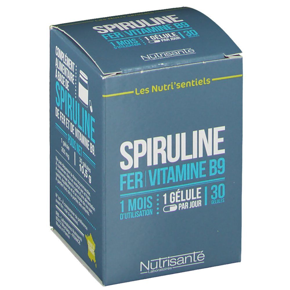 Les Nutri'sentiels SPIRULINE BIO fer et vitamine B9