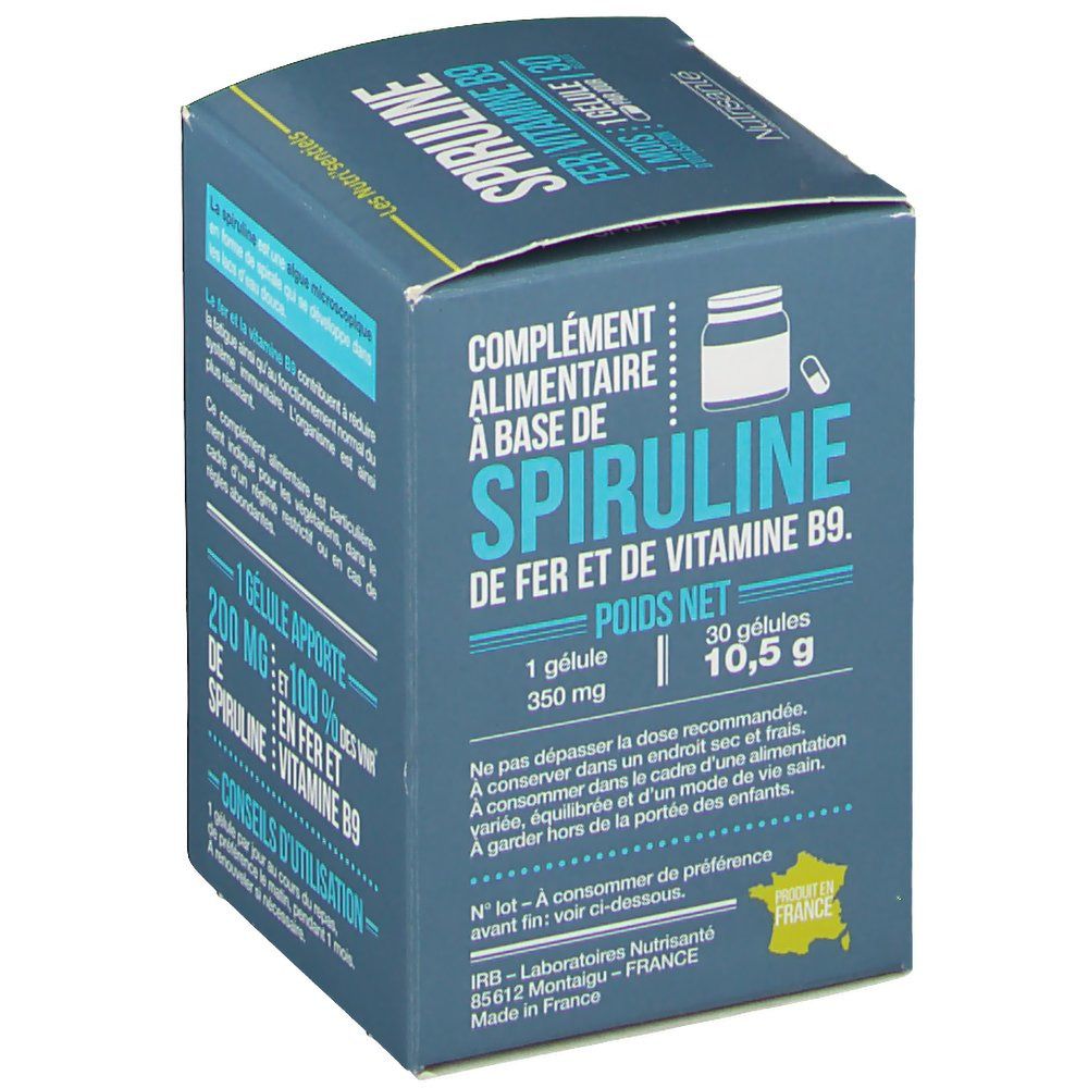 Les Nutri'sentiels SPIRULINE BIO fer et vitamine B9