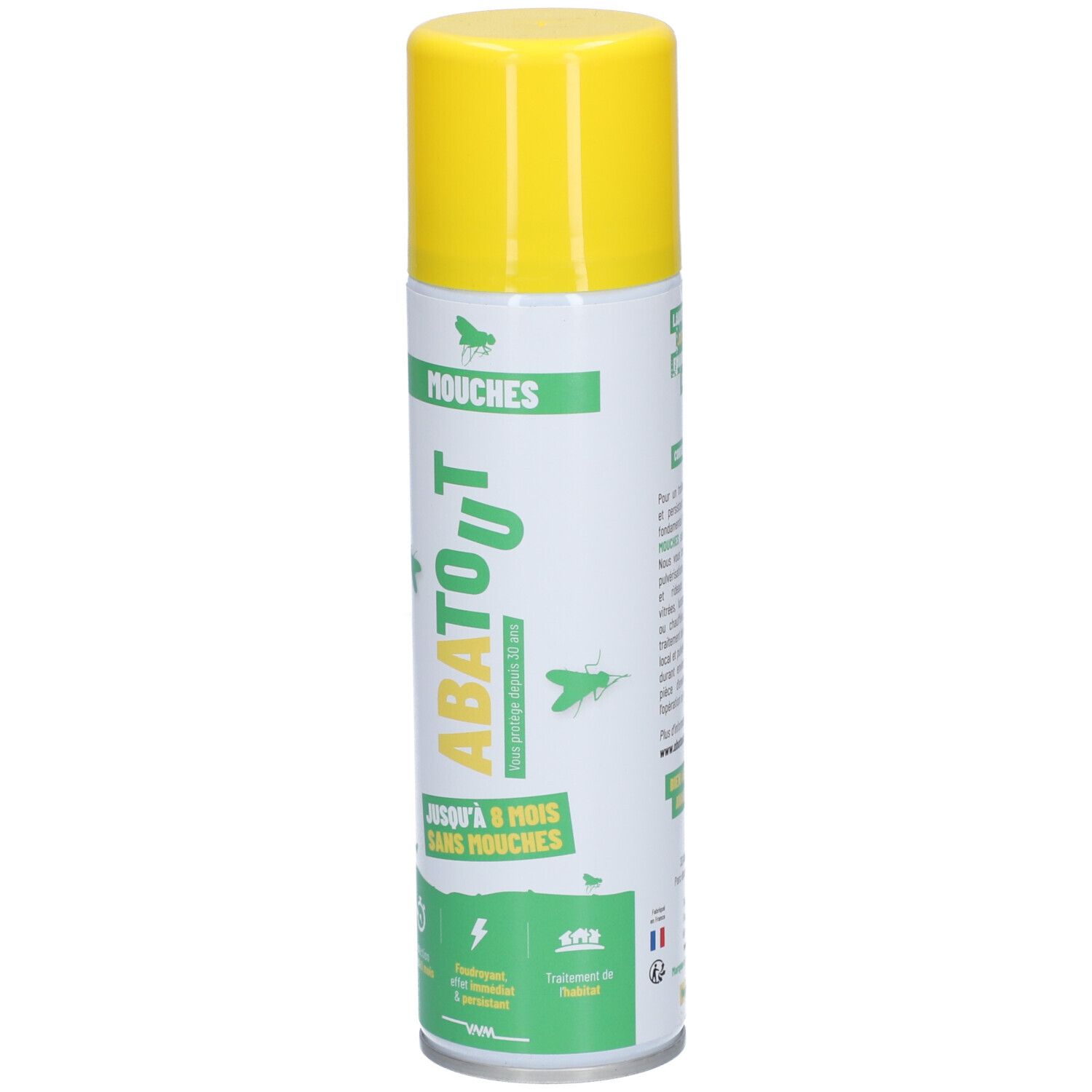 ABATOUT MOUCHES - Laque insecticide haute rémanence, spray.  - spray 335 ml