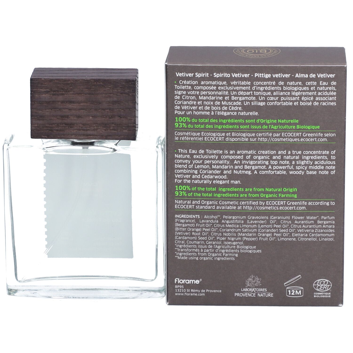 Florame Homme Eau de Toilette Esprit Vétiver
