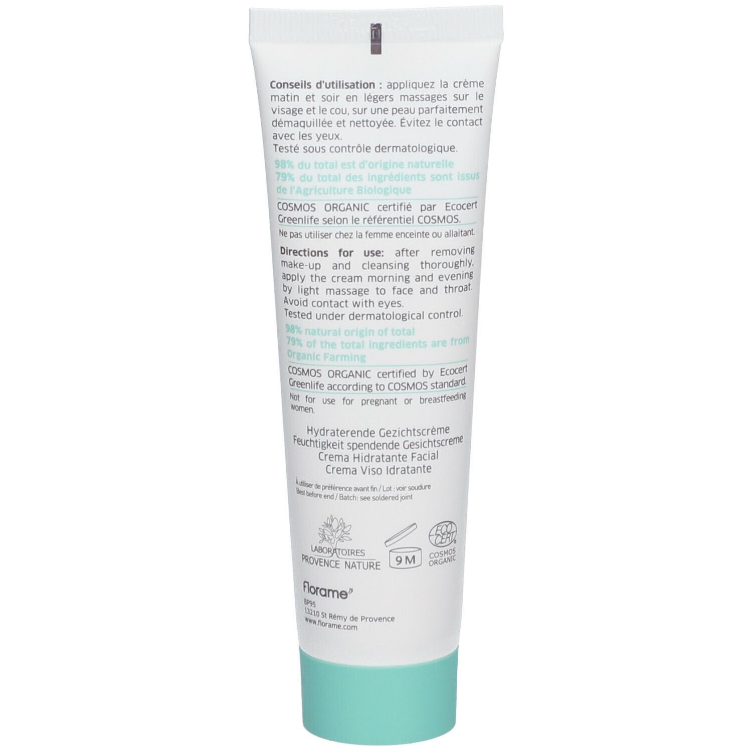 Florame HYDRATATION Crème Visage Hydratante