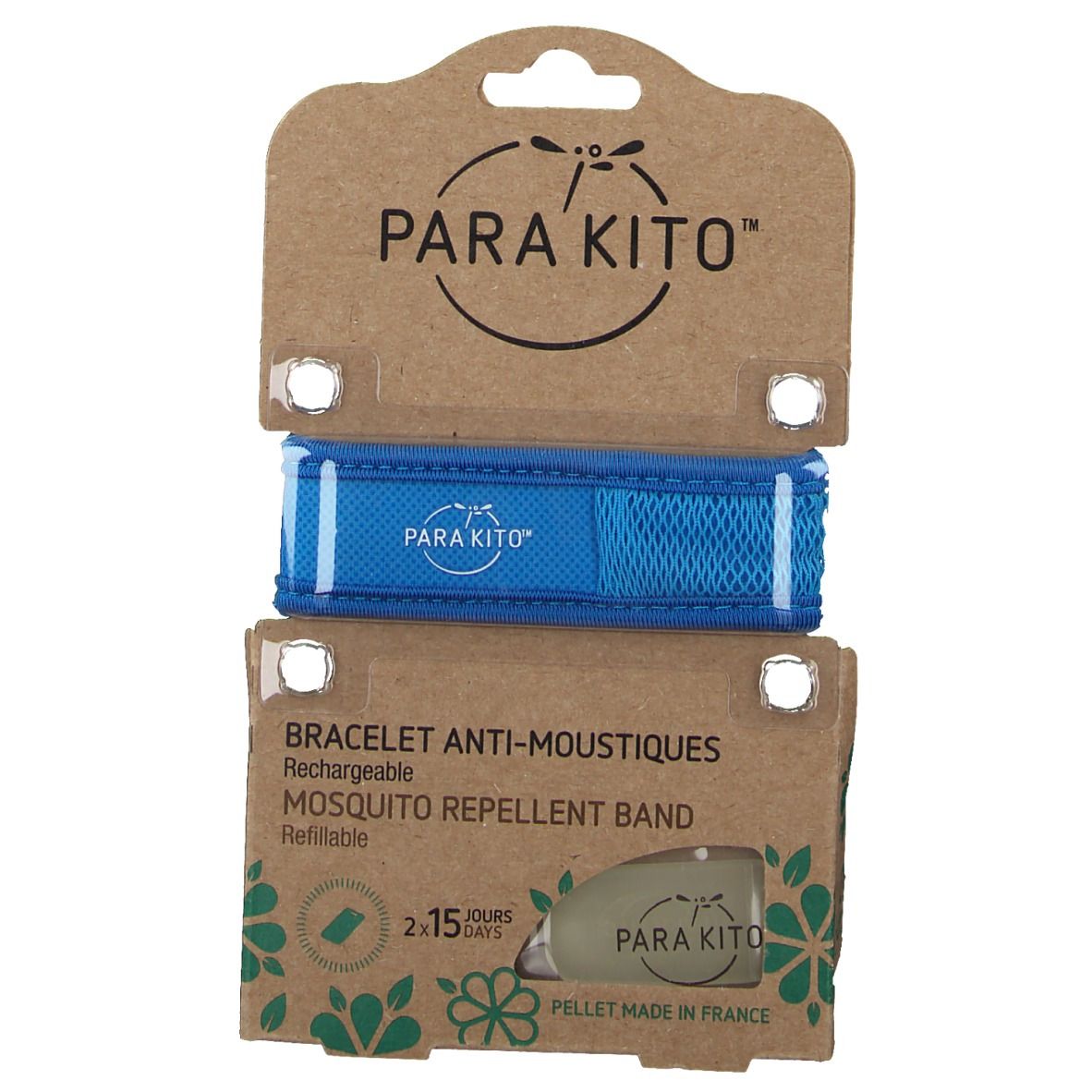 PARA KITO™ Bracelet anti-moustiques bleu