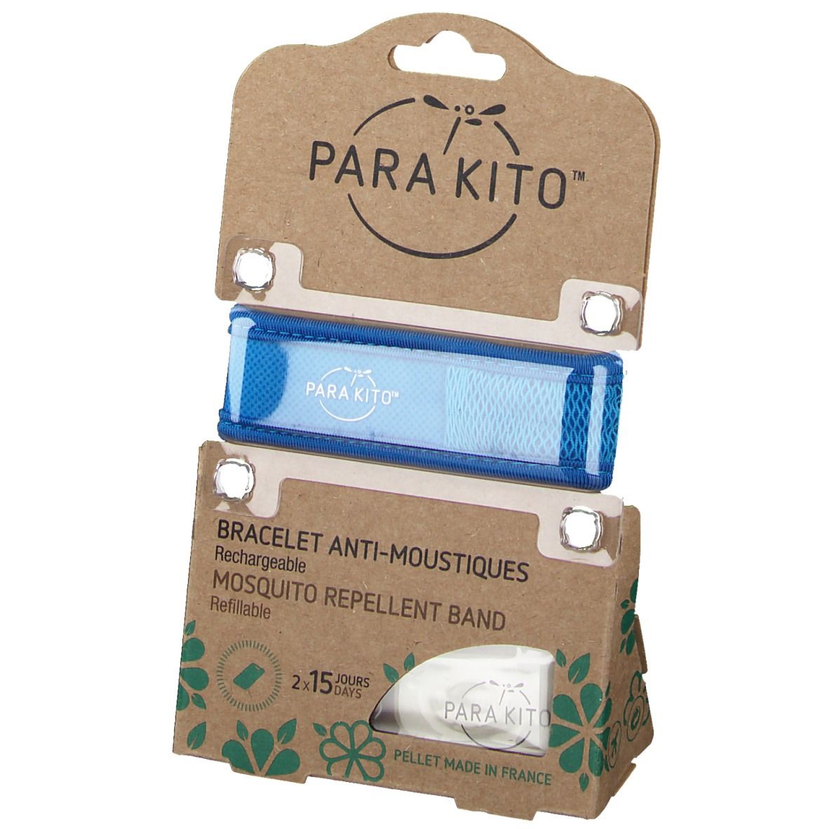 PARA KITO™ Bracelet anti-moustiques bleu
