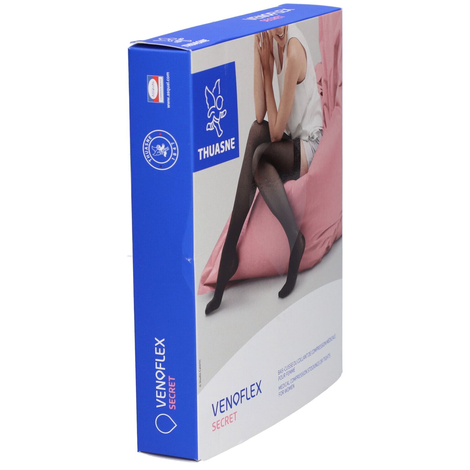 VÉNOFLEX 2 SECRET PLUS - Bas cuisse médical de compression antiglisse classe 2, femme