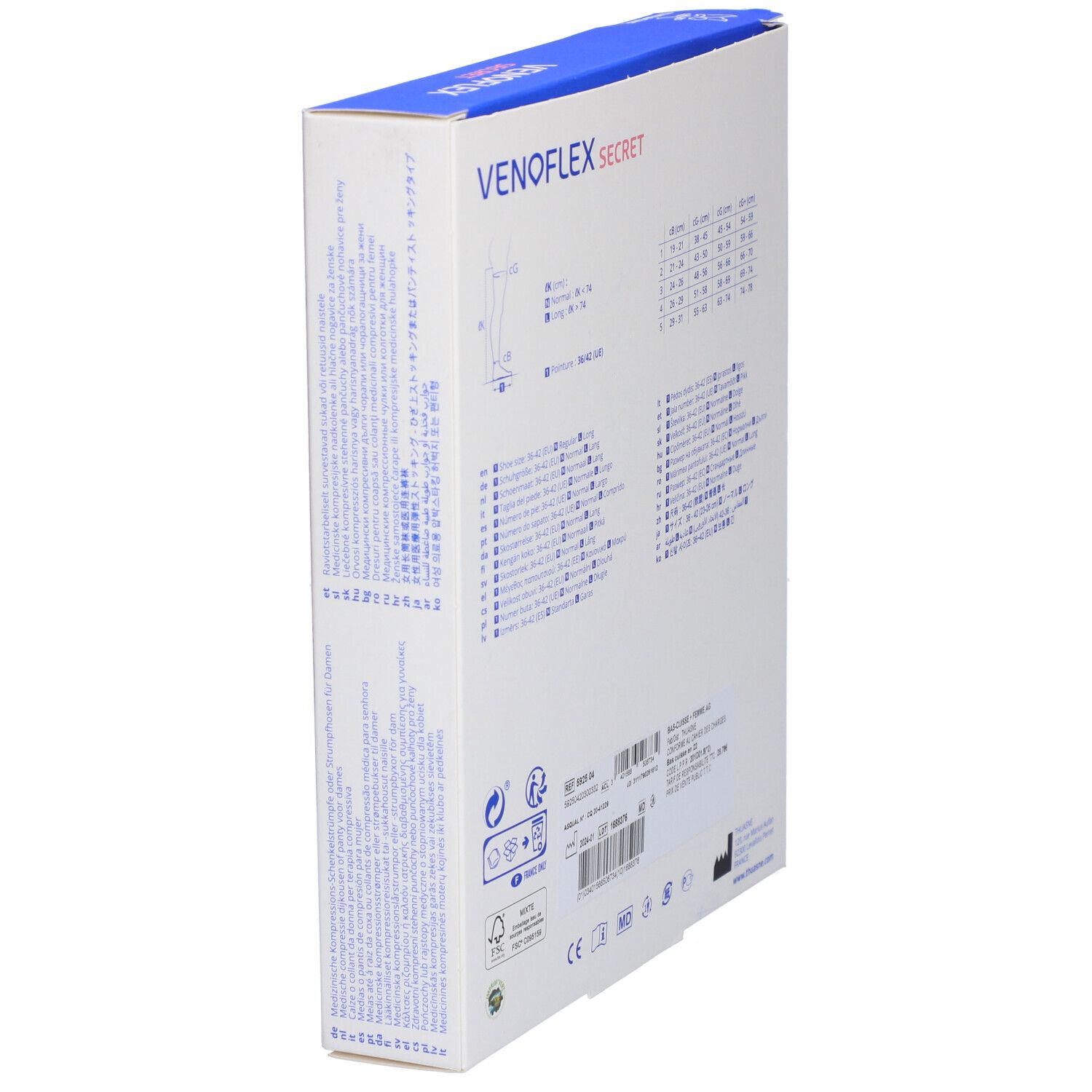 VÉNOFLEX 2 SECRET PLUS - Bas cuisse médical de compression antiglisse classe 2, femme
