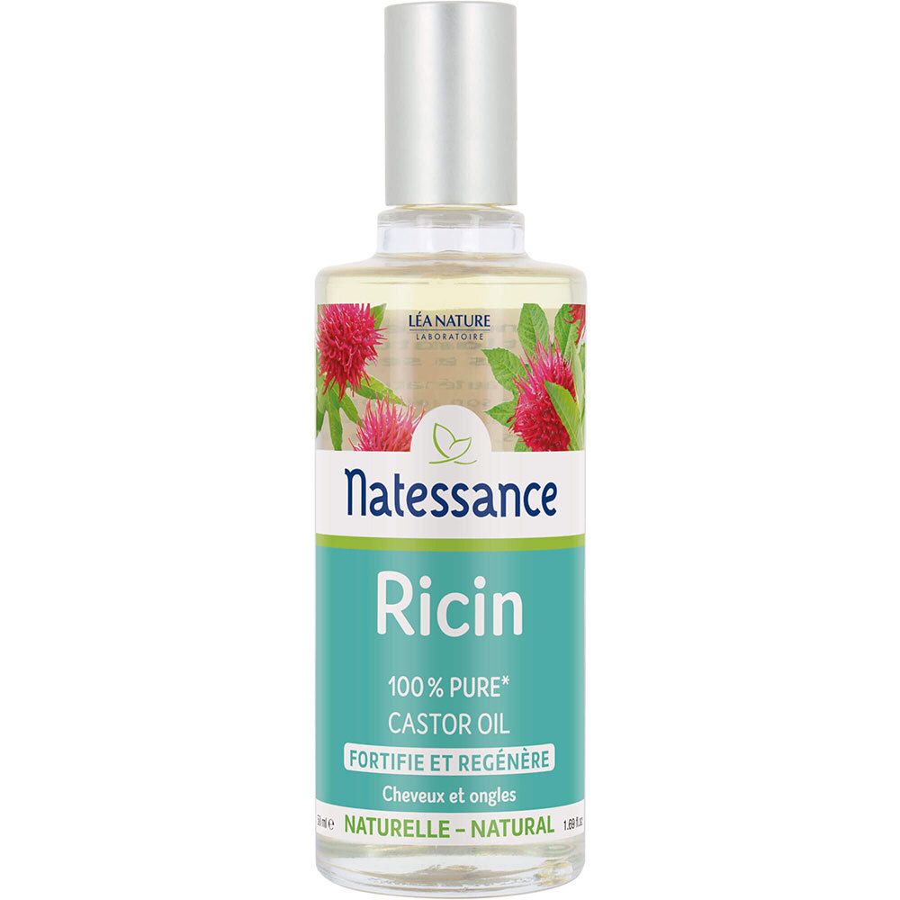 Natessance Huile de Ricin Fortifiante pour Cheveux et Ongles