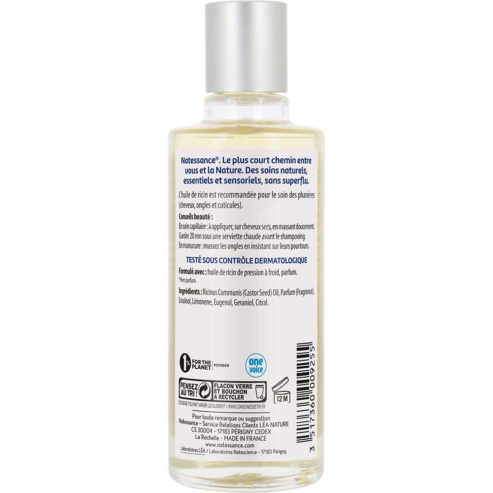 Natessance Huile Fortifiante et Régénérante Ricin