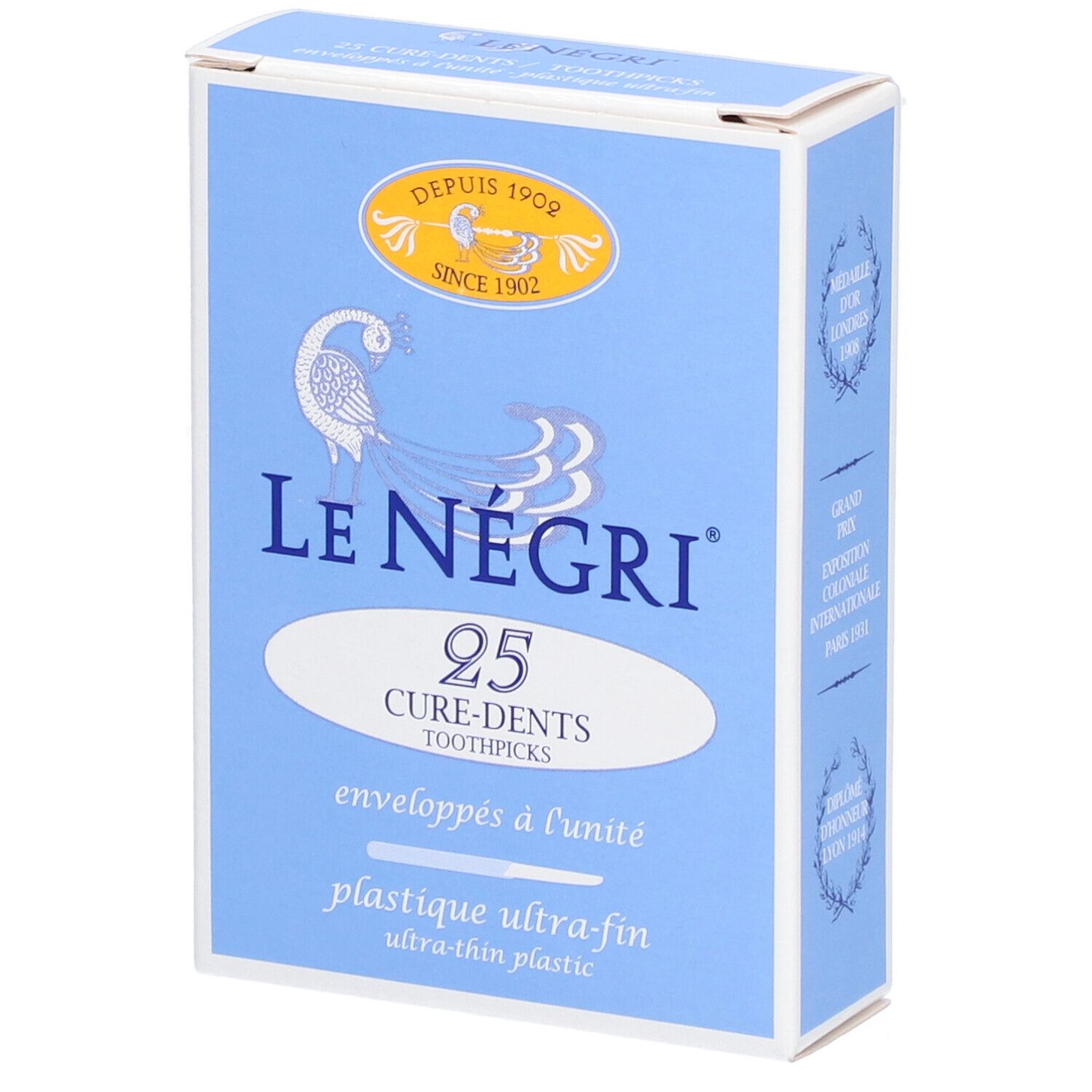 NÉGRI - Cure-dents en plastique, modèle fin.  - bt 25