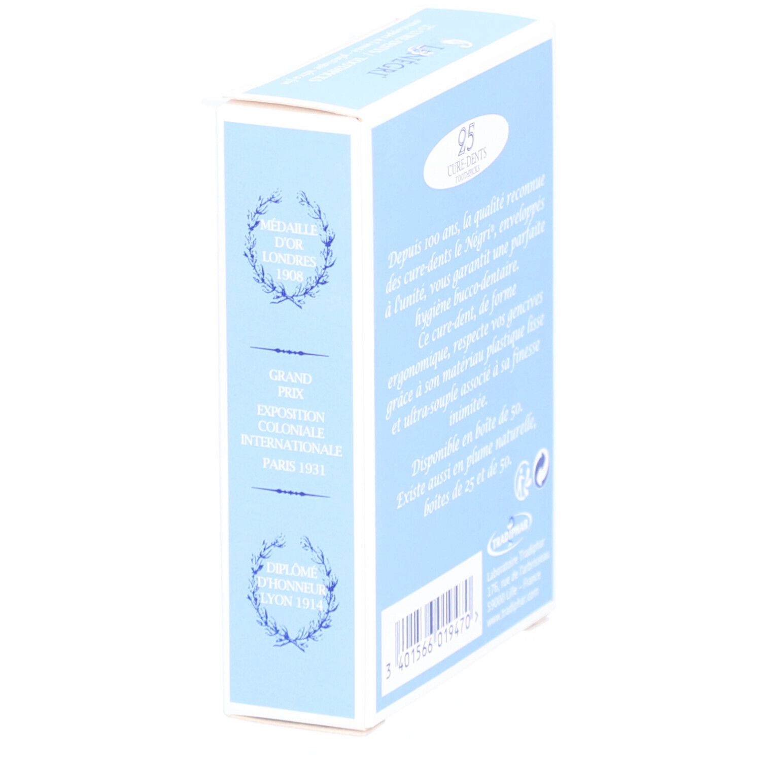 NÉGRI - Cure-dents en plastique, modèle fin.  - bt 25