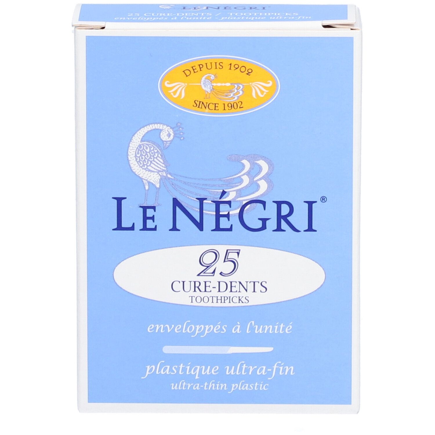 NÉGRI - Cure-dents en plastique, modèle fin.  - bt 25