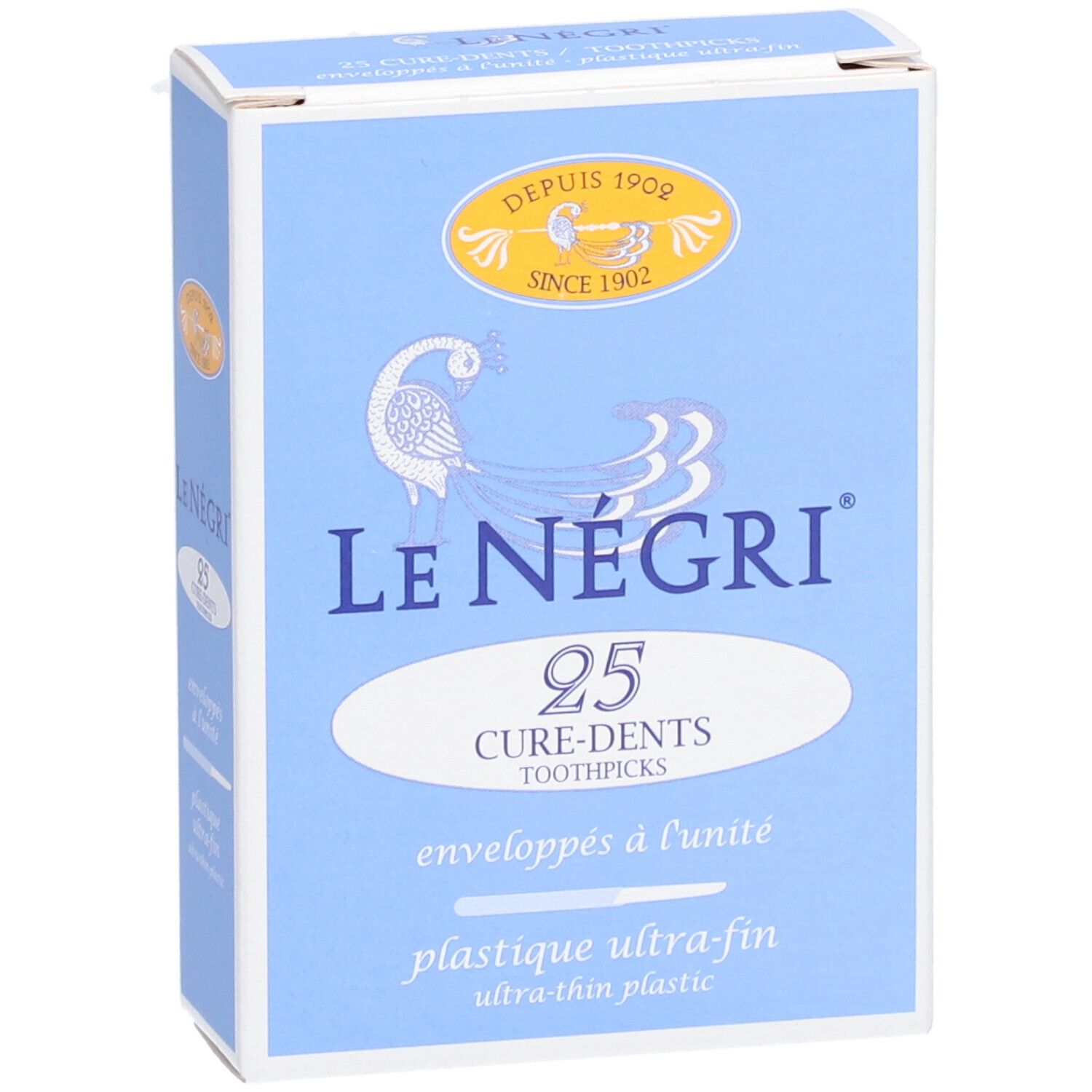 NÉGRI - Cure-dents en plastique, modèle fin.  - bt 25