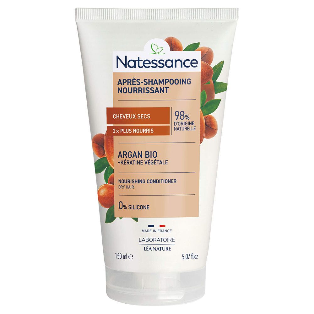 Natessance Après-Shampooing Argan et Kératine Végétale Sans Sulfates