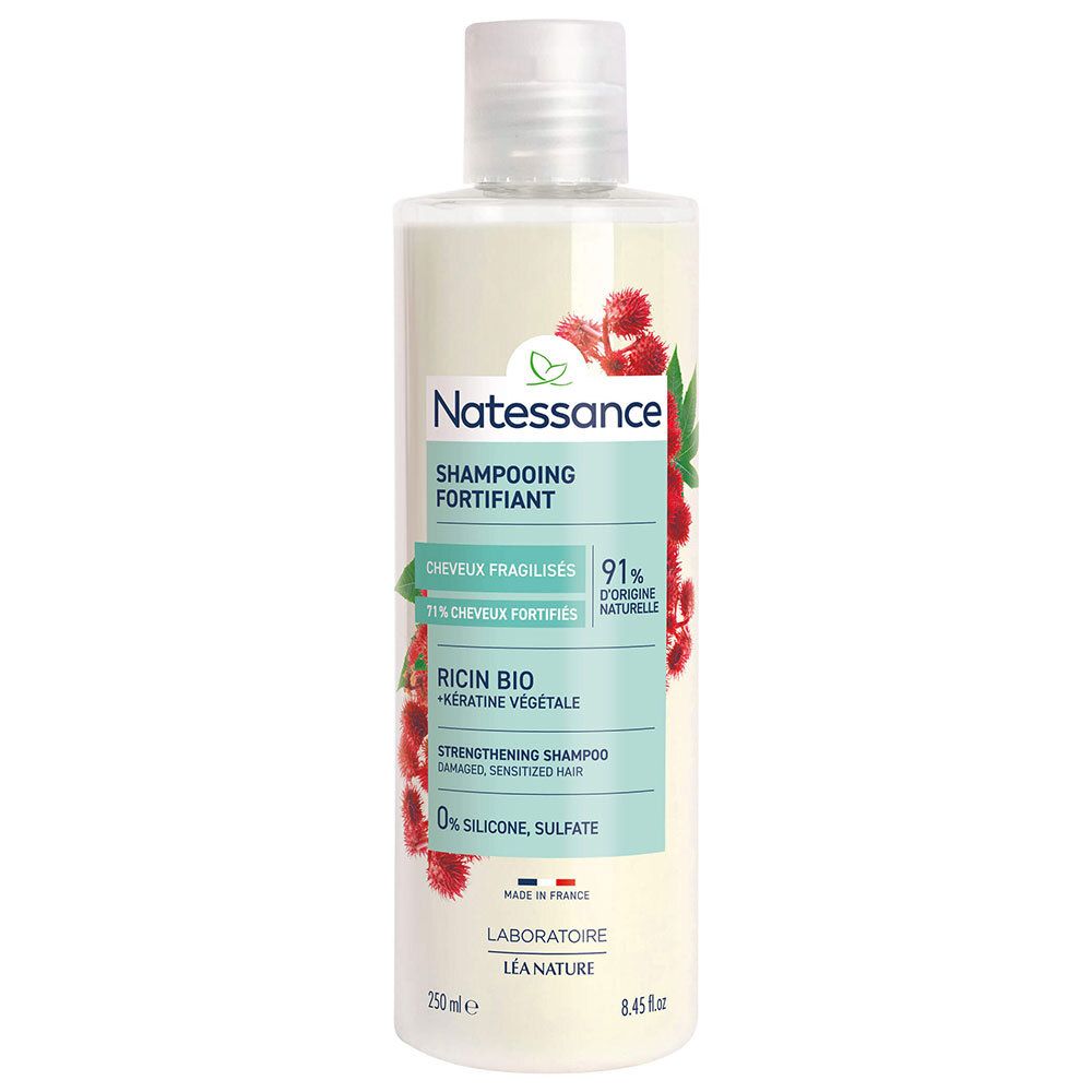 Natessance Shampooing Réparateur Fortifiant Ricin et Kératine Végétale