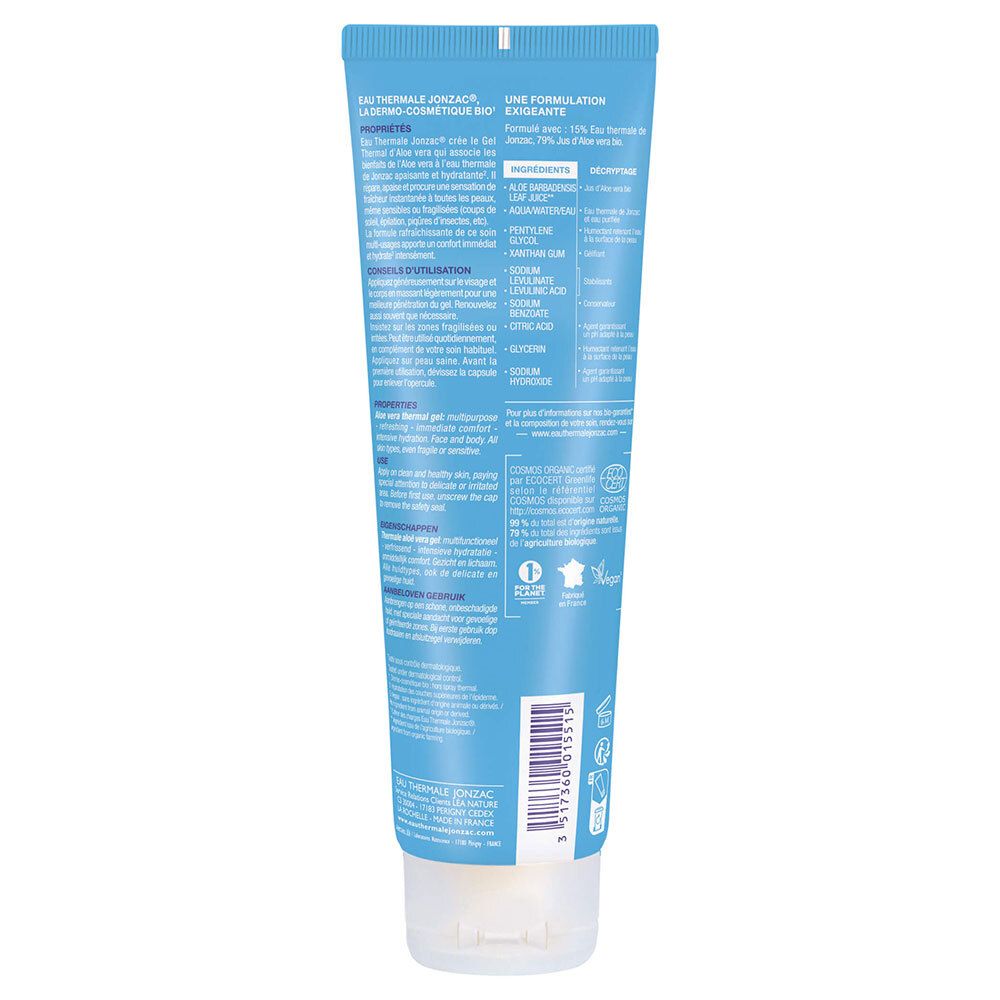 Jonzac Gel Thermale à l'Aloe Vera Bio Visage et Corps