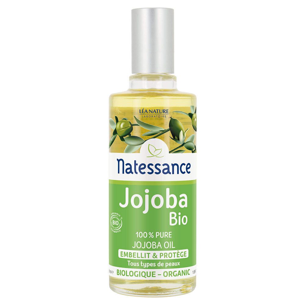 Natessance Huile de Jojoba Bio 100 % Pure Pressée à Froid