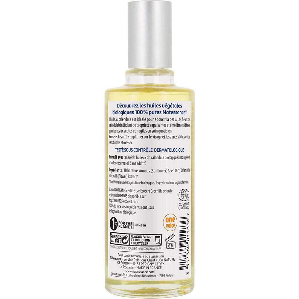 Natessance Huile de Calendula Bio Peaux Sensibles