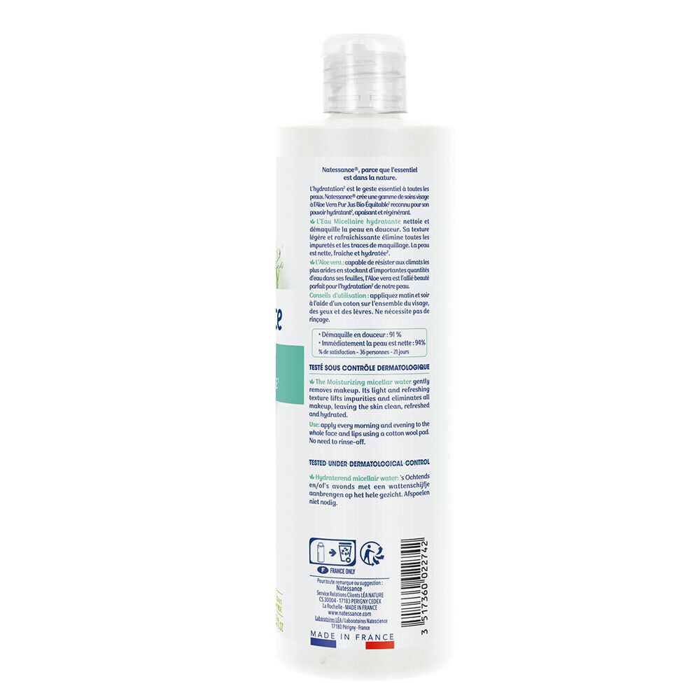 Natessance Eau Micellaire Hydratante Aloe Vera Bio