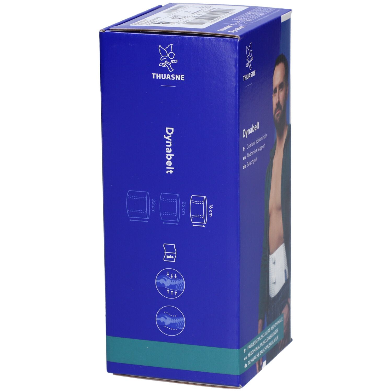 DYNABELT - Ceinture de soutien abdominal élastique, hauteur 16 cm taille 2