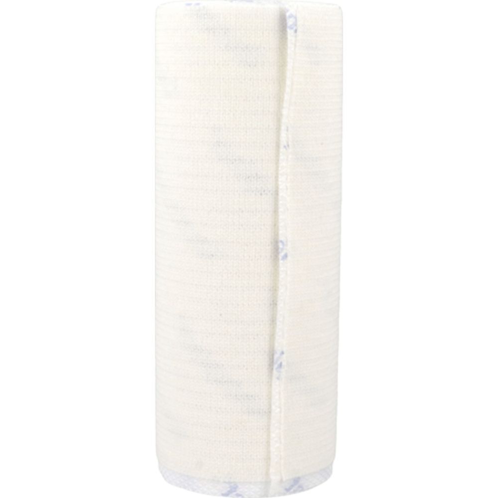 Bande élastique blanche roulée. Couture visible. Sans emballage.