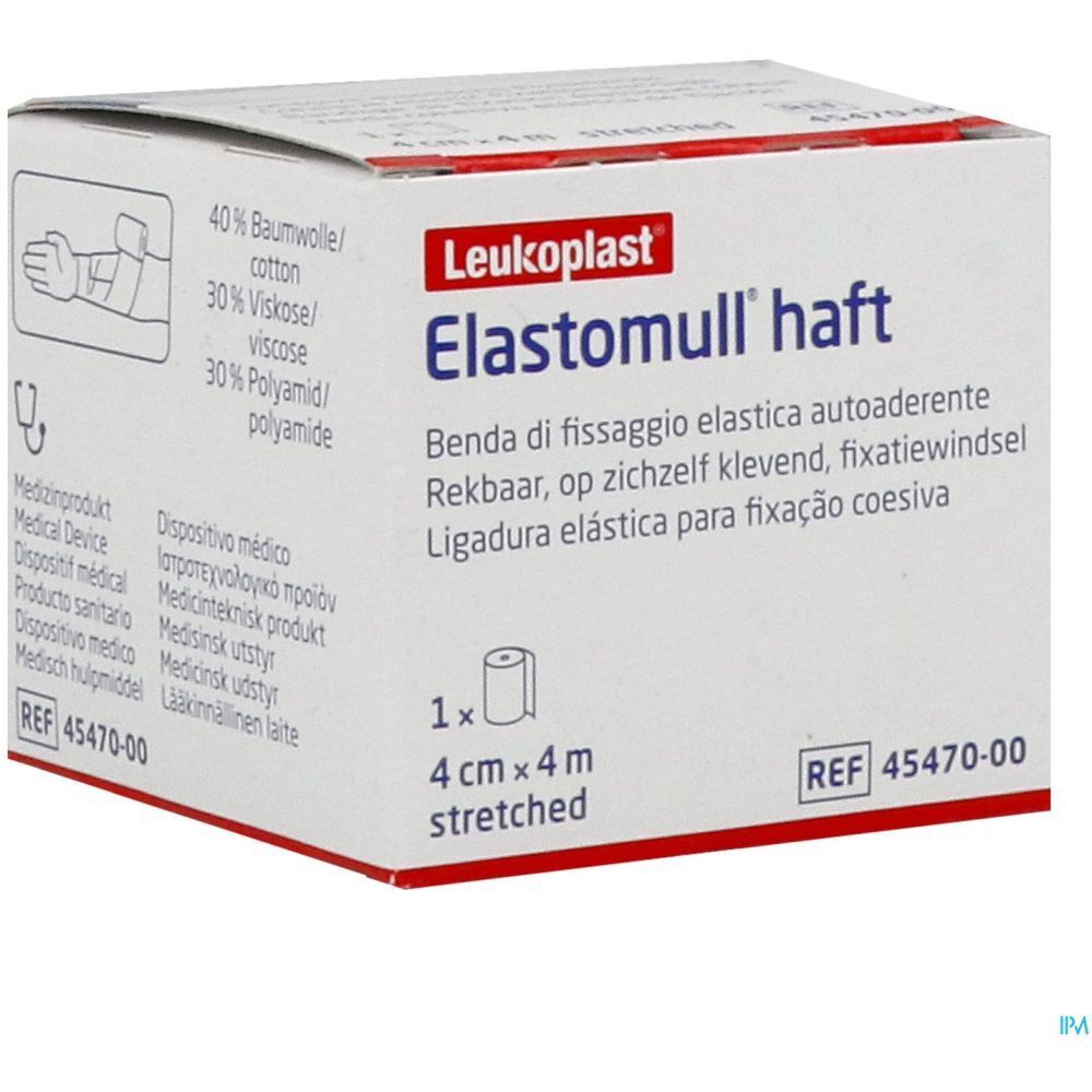 Emballage Elastomull® haft. 4 cm x 4 m. Dispositif médical.