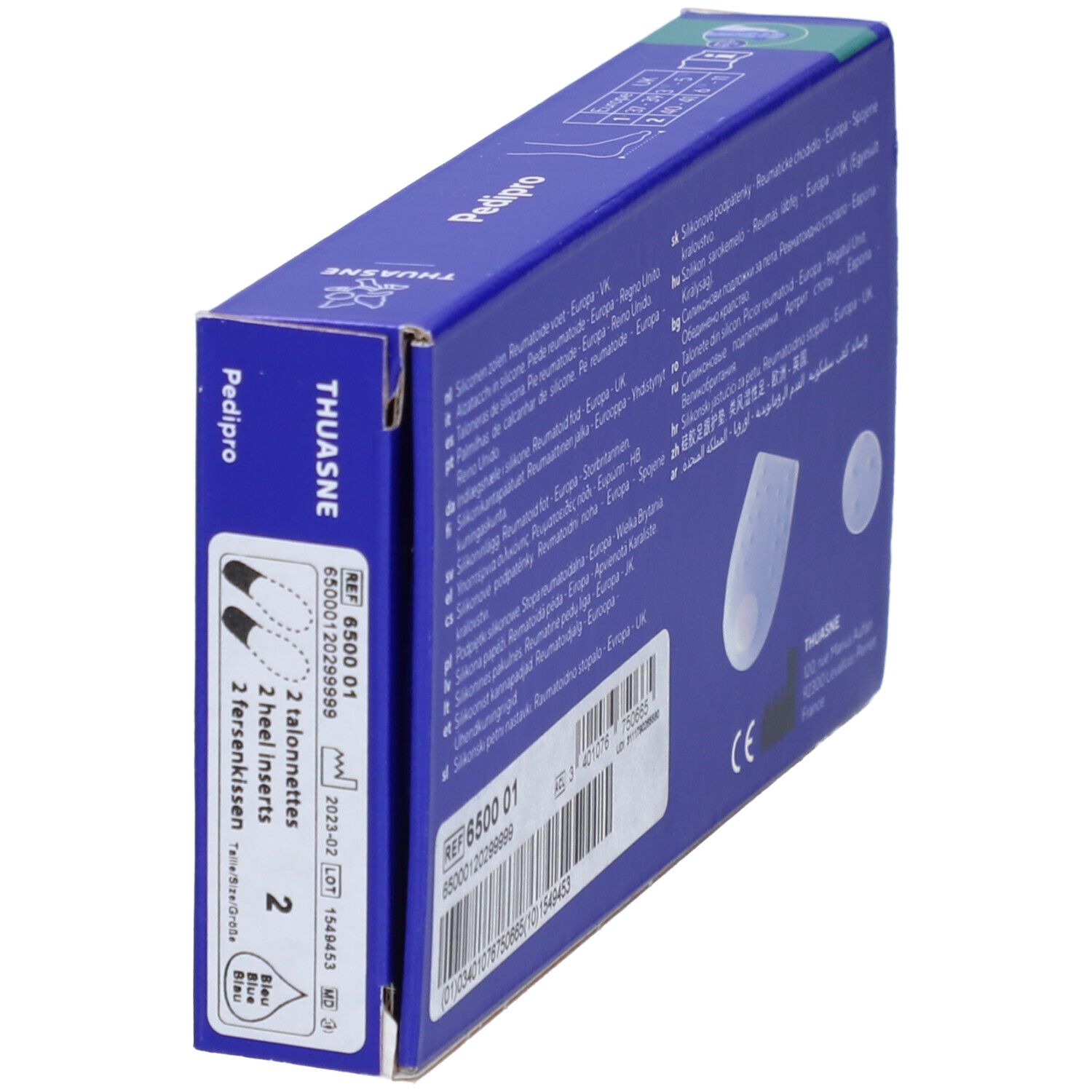 PEDI PRO - Talonnette viscoélastique antichoc taille 2, pointure 40 - 46 (paire)