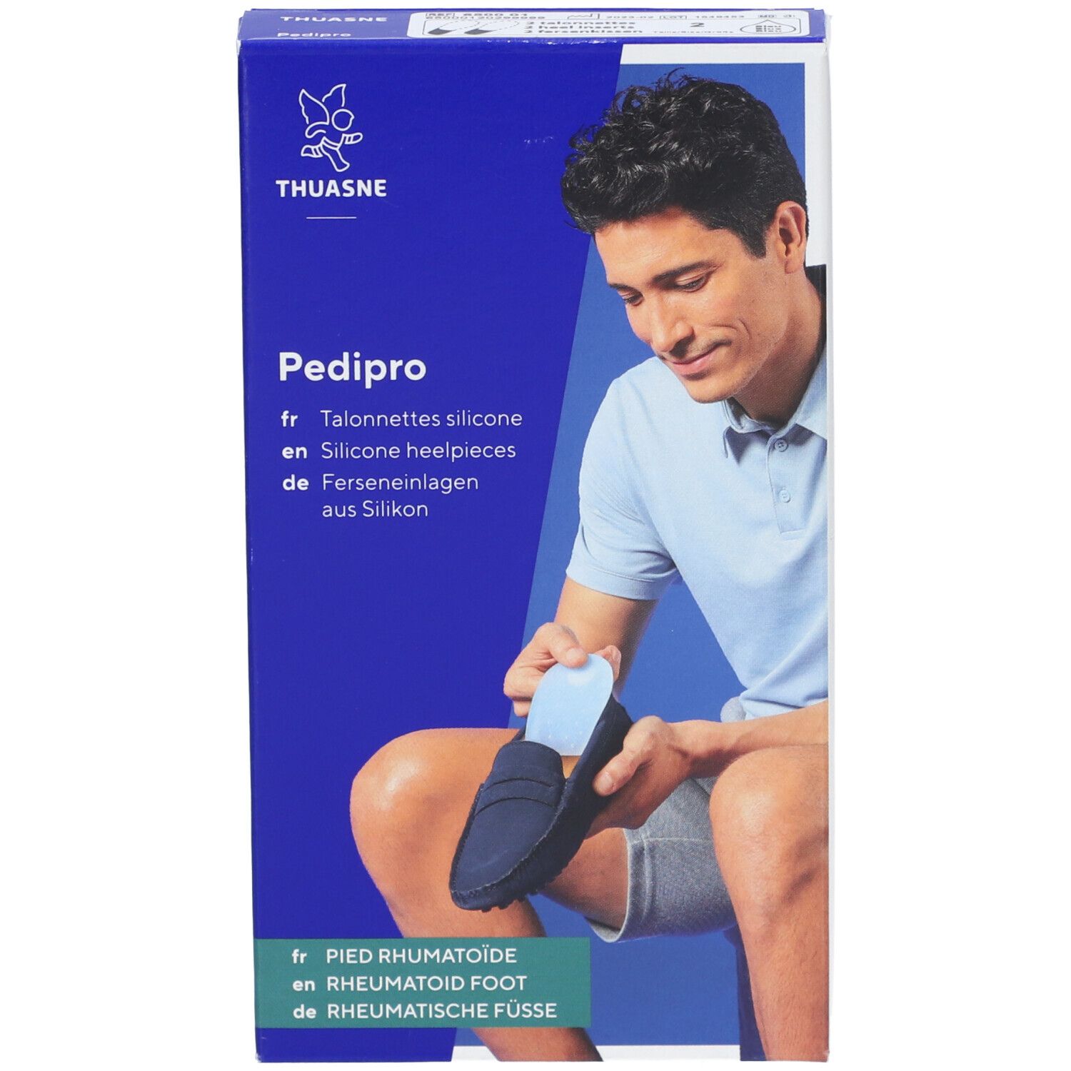 PEDI PRO - Talonnette viscoélastique antichoc taille 2, pointure 40 - 46 (paire)