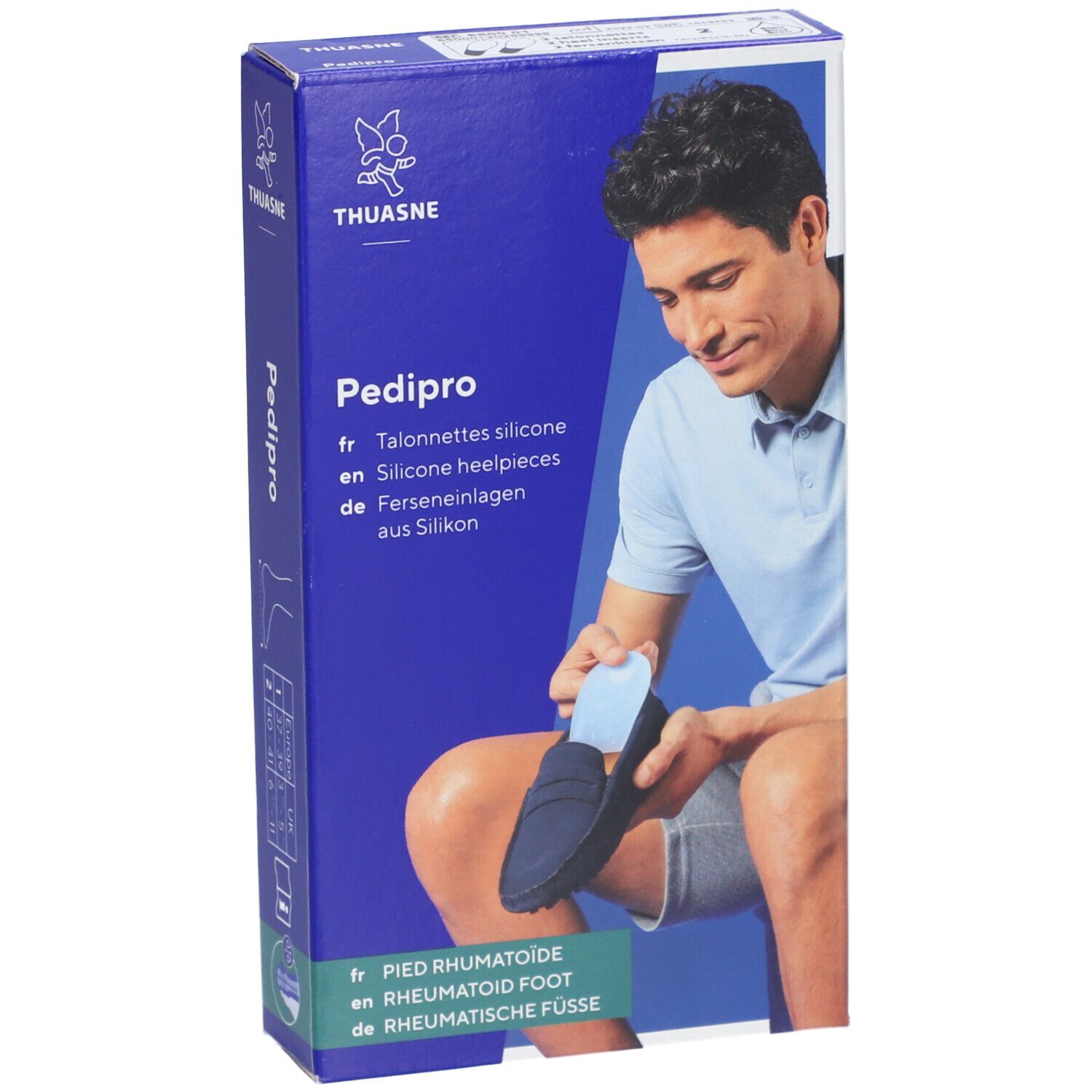 PEDI PRO - Talonnette viscoélastique antichoc taille 2, pointure 40 - 46 (paire)