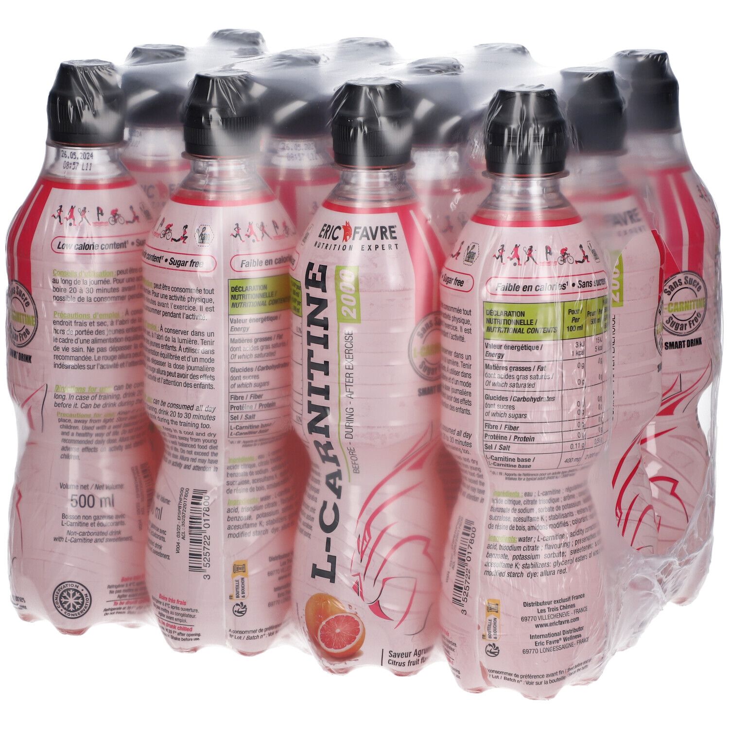 ERIC FAVRE Boisson L-Carnitine Saveur pamplemousse