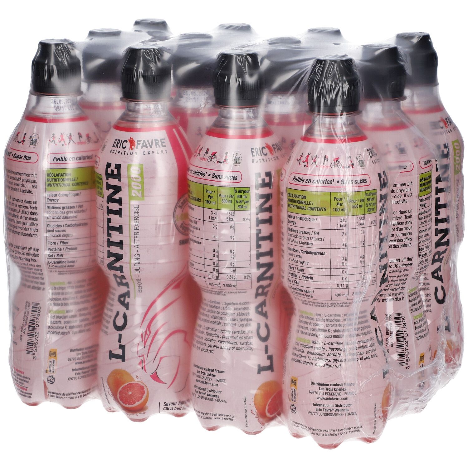 ERIC FAVRE Boisson L-Carnitine Saveur pamplemousse