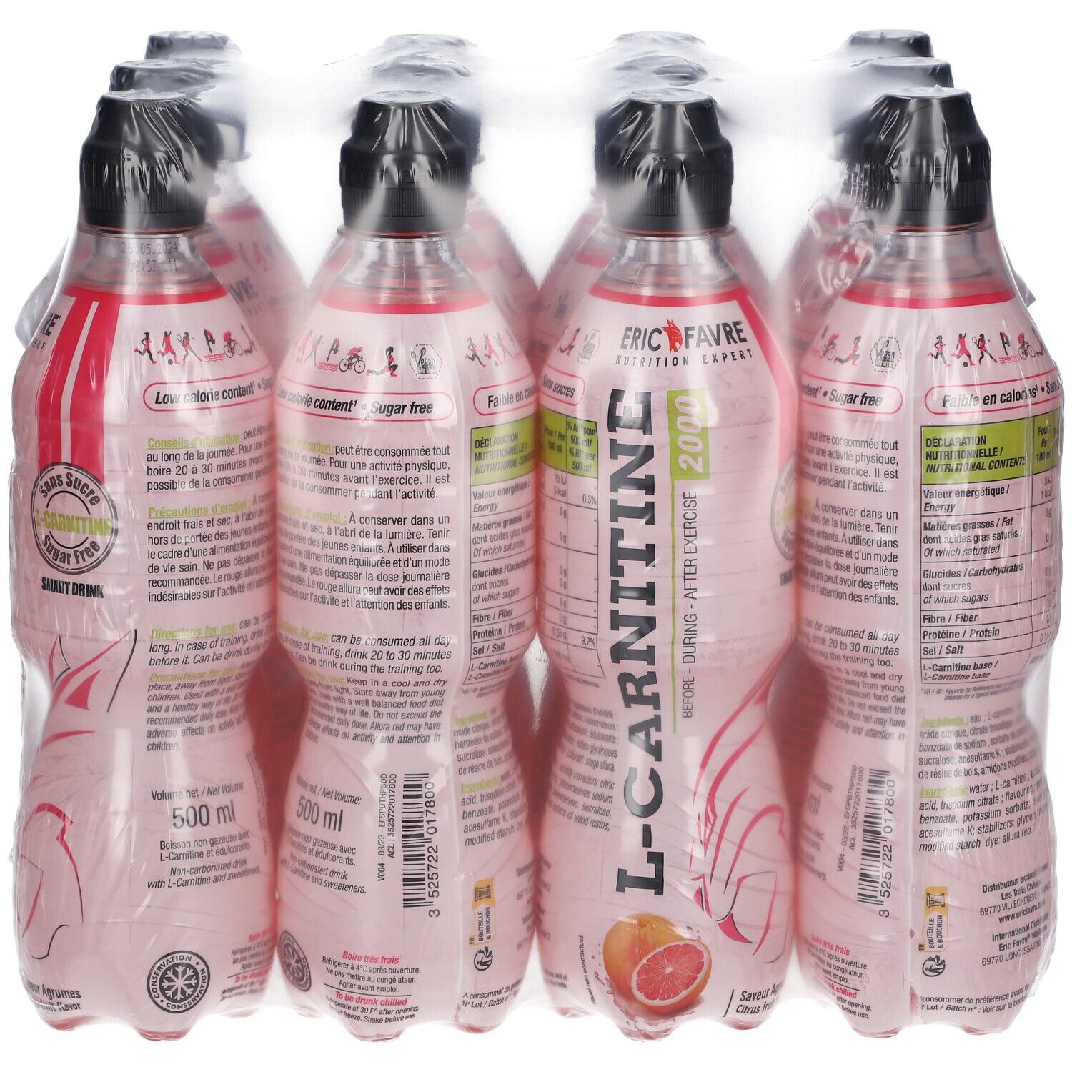 ERIC FAVRE Boisson L-Carnitine Saveur pamplemousse