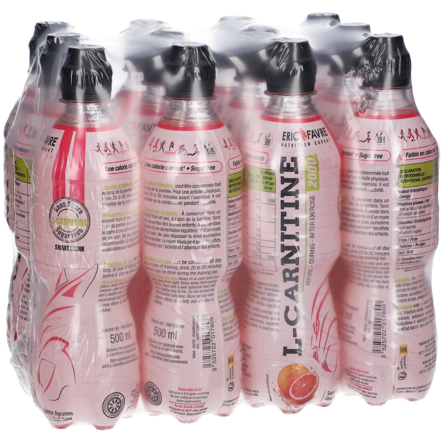 ERIC FAVRE Boisson L-Carnitine Saveur pamplemousse