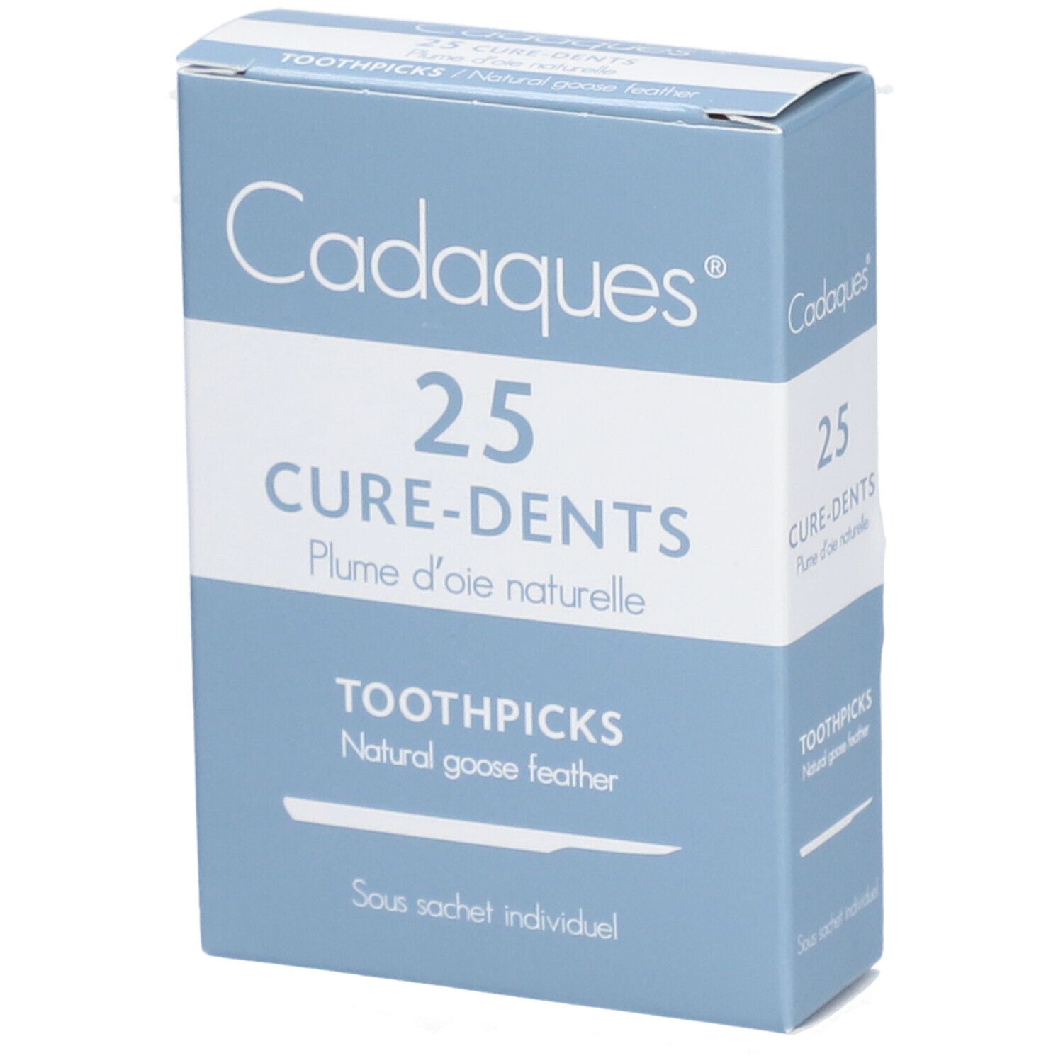 CADAQUES - Cure-dents en plume d'oie véritable, stérile.  - bt 25