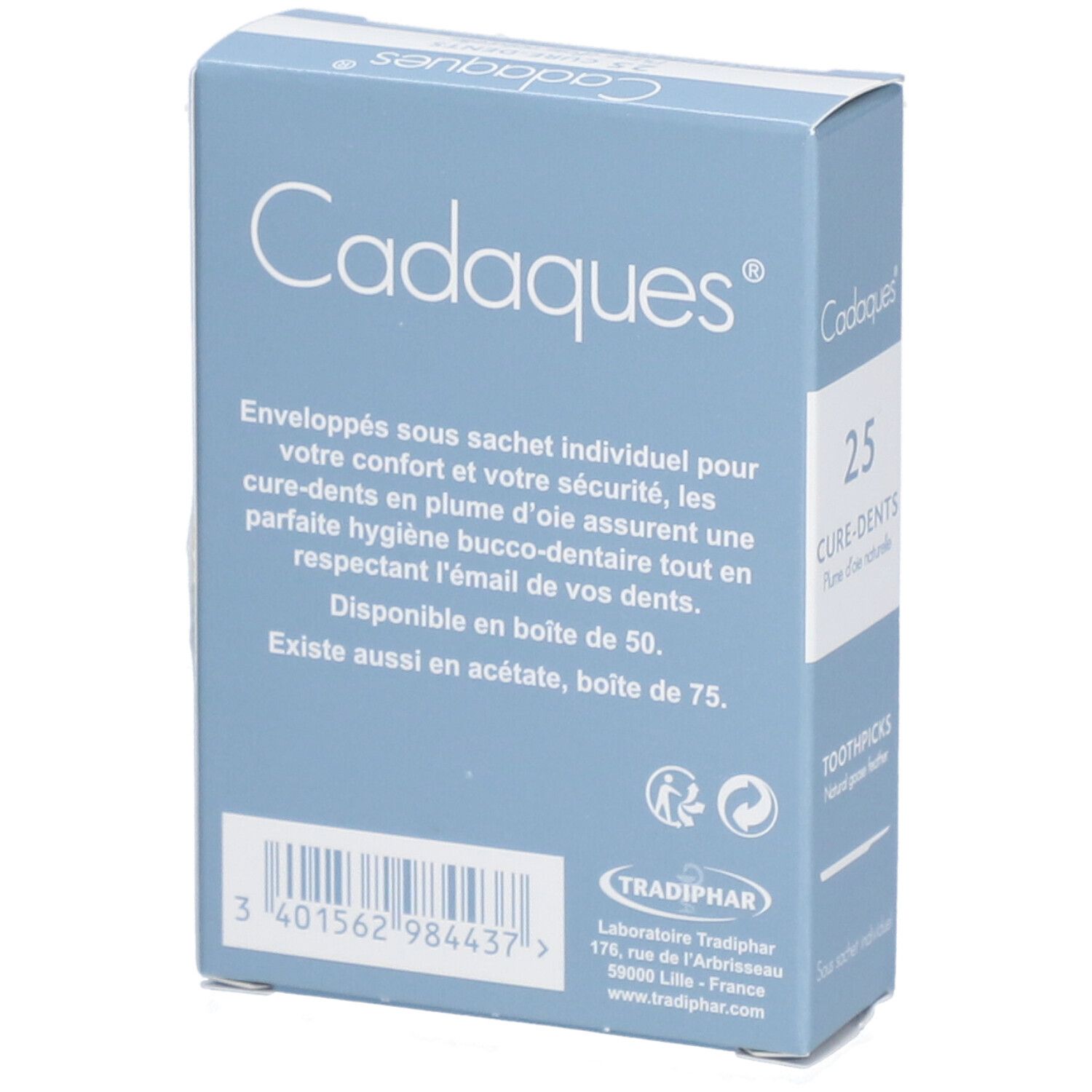 CADAQUES - Cure-dents en plume d'oie véritable, stérile.  - bt 25