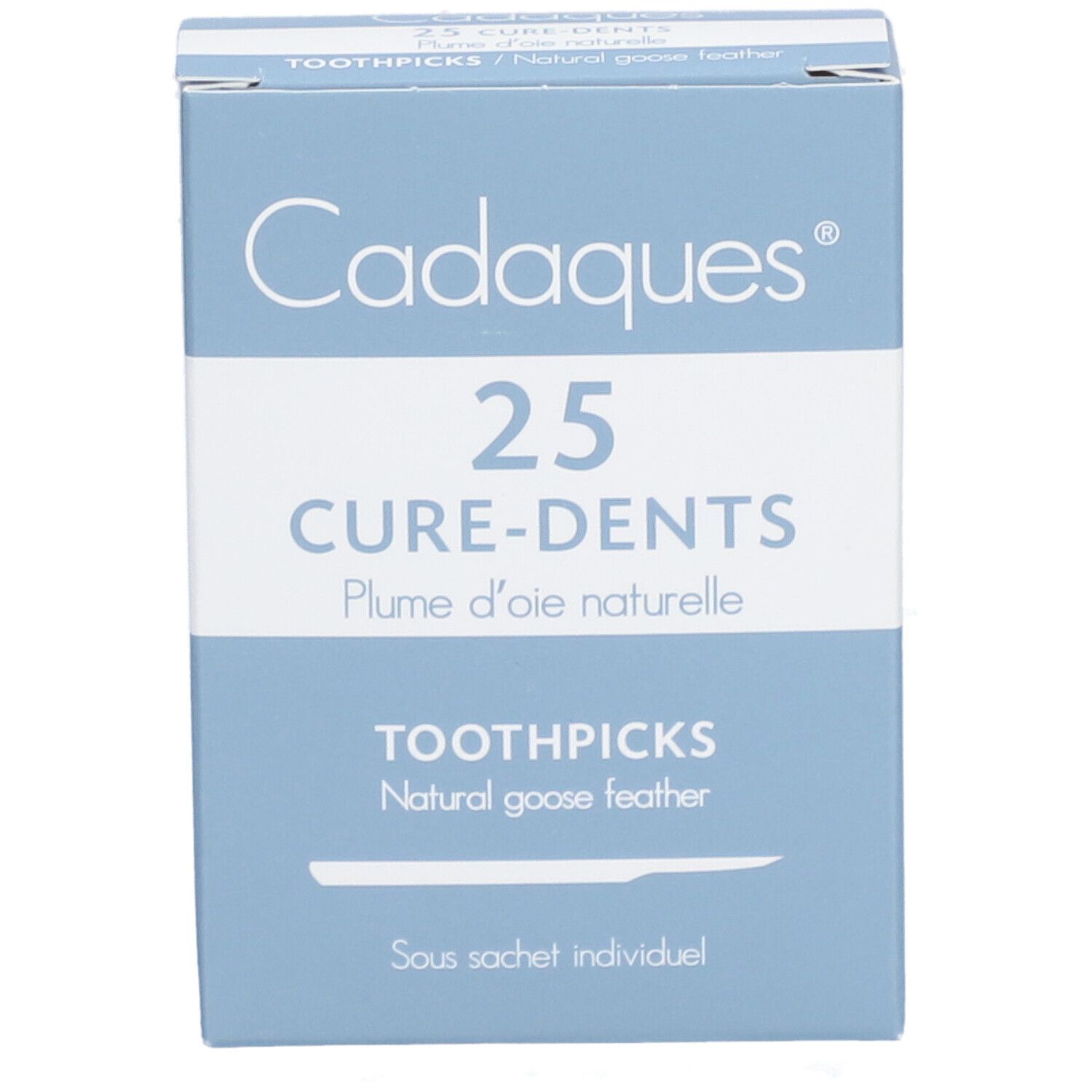 CADAQUES - Cure-dents en plume d'oie véritable, stérile.  - bt 25