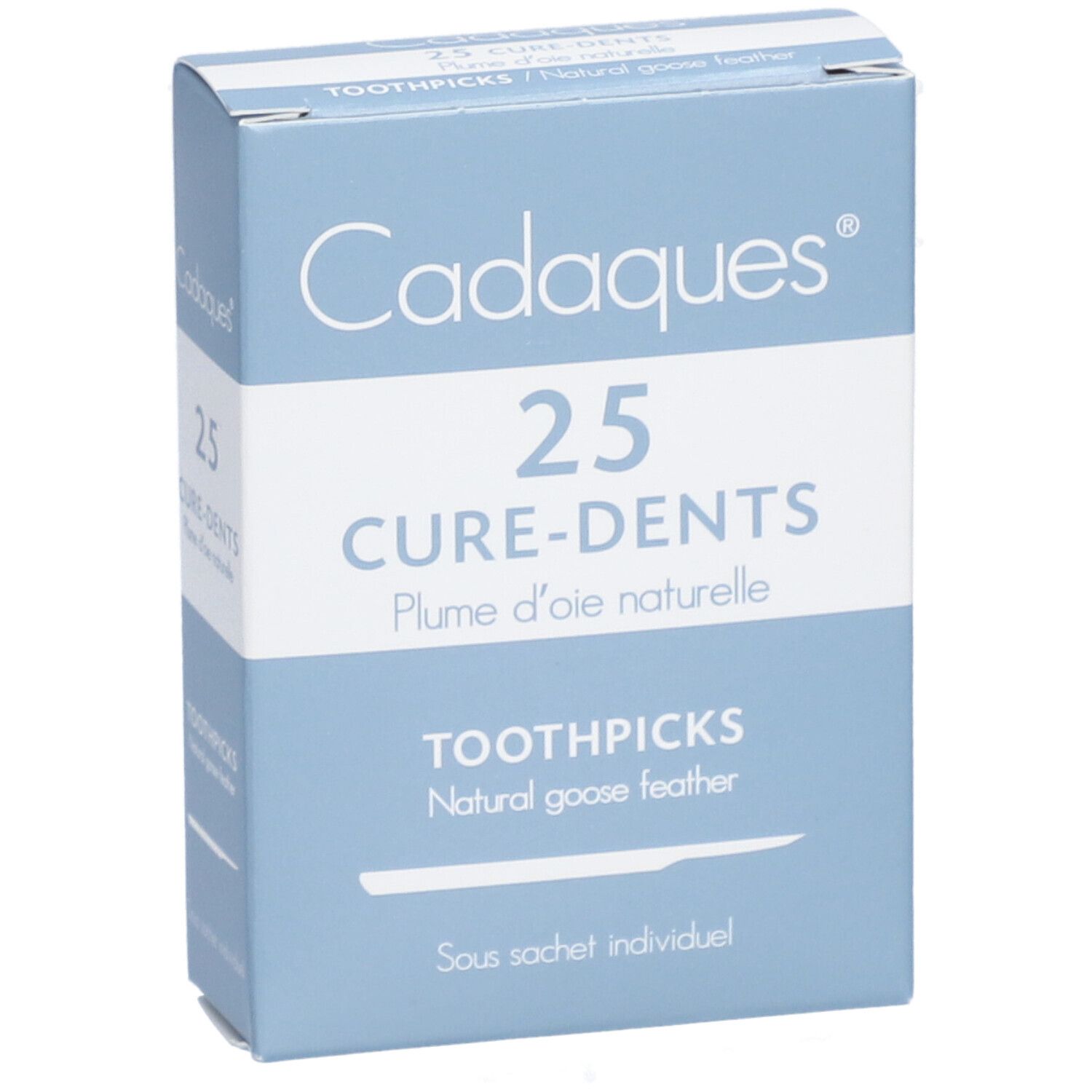 CADAQUES - Cure-dents en plume d'oie véritable, stérile.  - bt 25