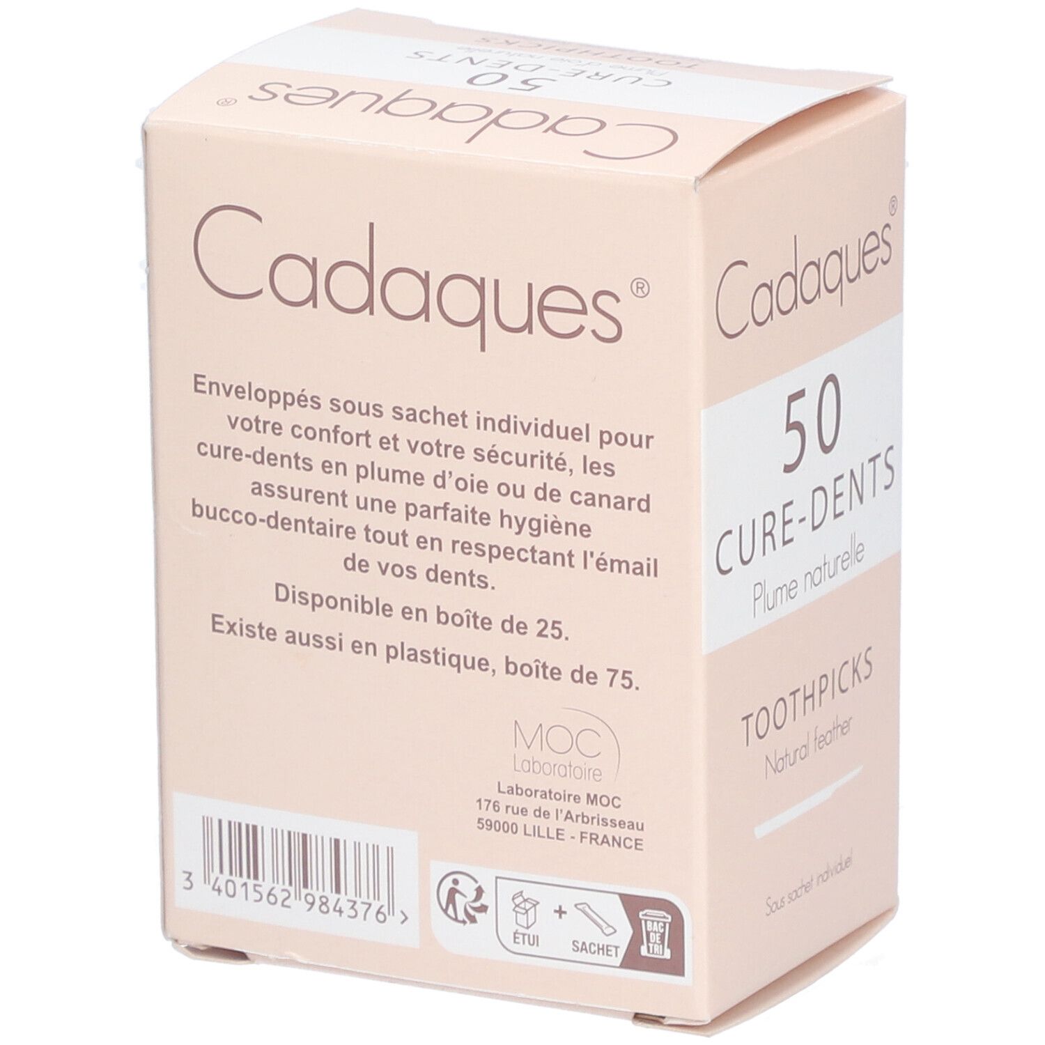 CADAQUES - Cure-dents en plume d'oie véritable, stérile.  - bt 50