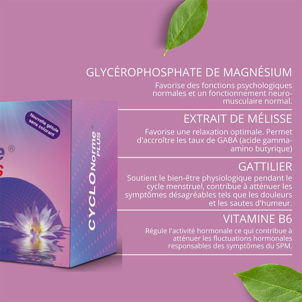 CYCLONORME Plus - Gélule, complément alimentaire à base de plantes, vitamines et minéraux