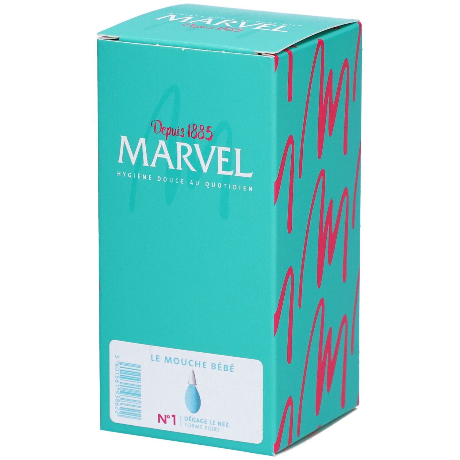 MARVEL - Mouche-bébé par aspiration, poire souple avec embout nasal