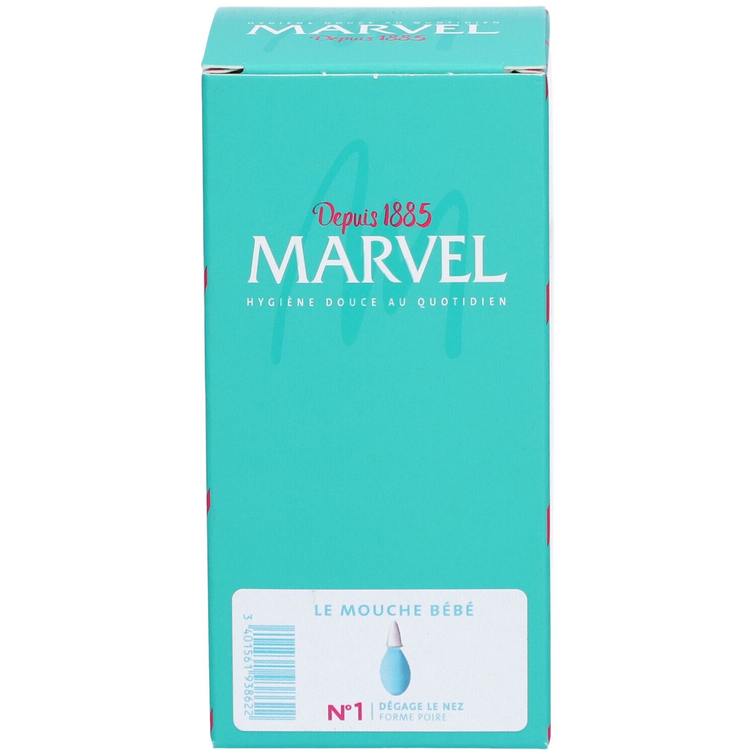 MARVEL - Mouche-bébé par aspiration, poire souple avec embout nasal