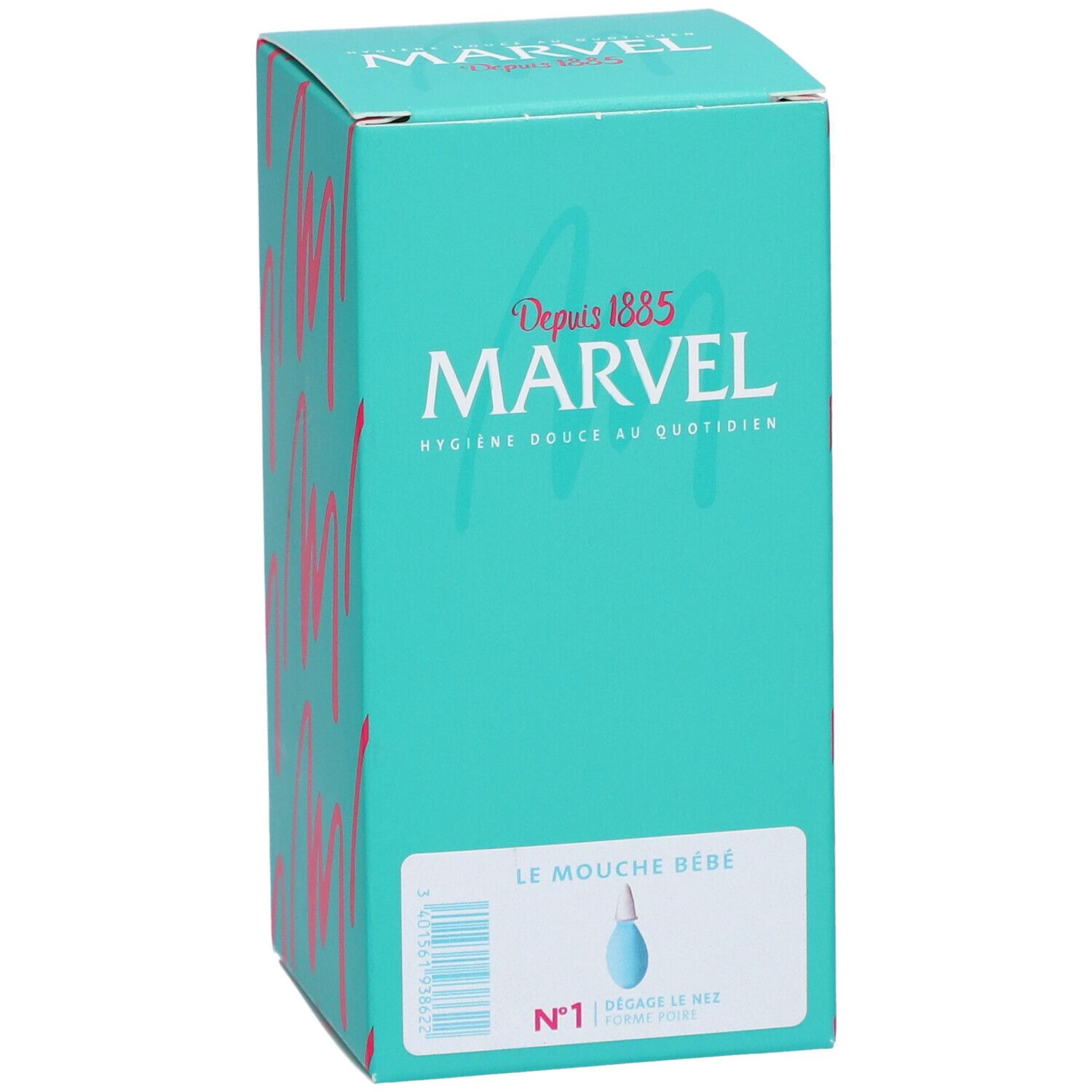 MARVEL - Mouche-bébé par aspiration, poire souple avec embout nasal