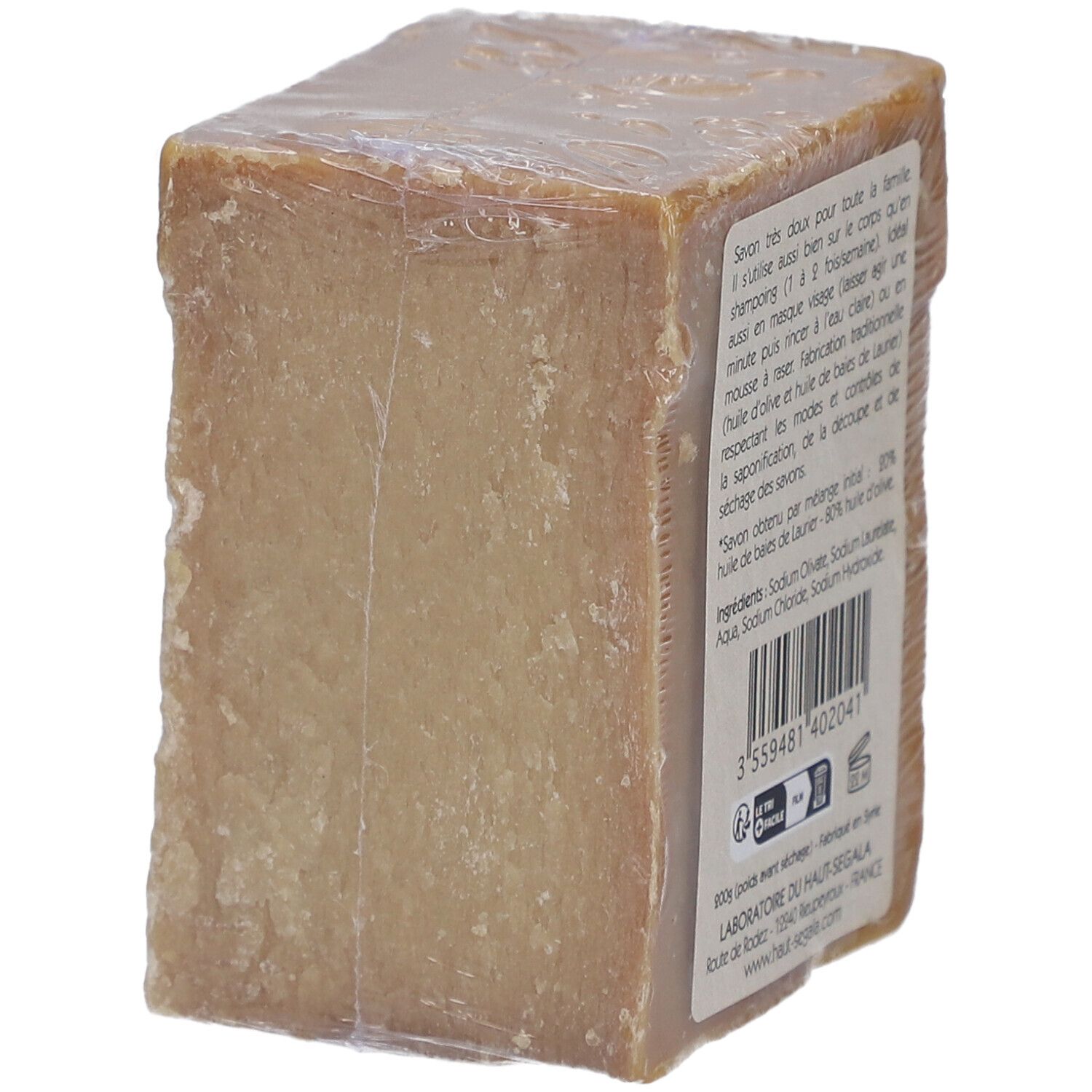 Laboratoire du Haut-Ségala Savon d'Alep 20% Baies de Laurier