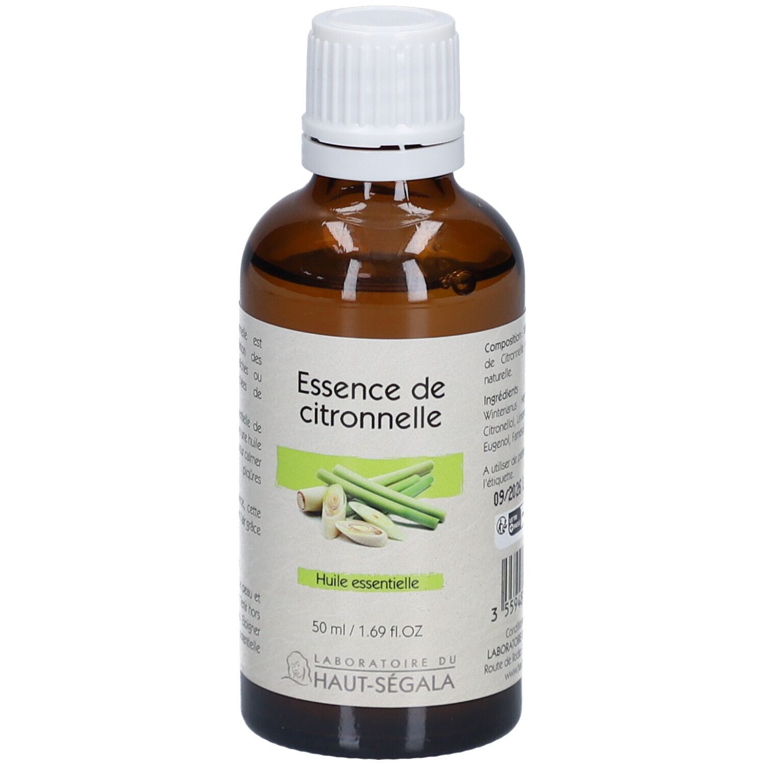 Laboratoire du Haut-Ségala Essence de Citronnelle Huile Essentielle